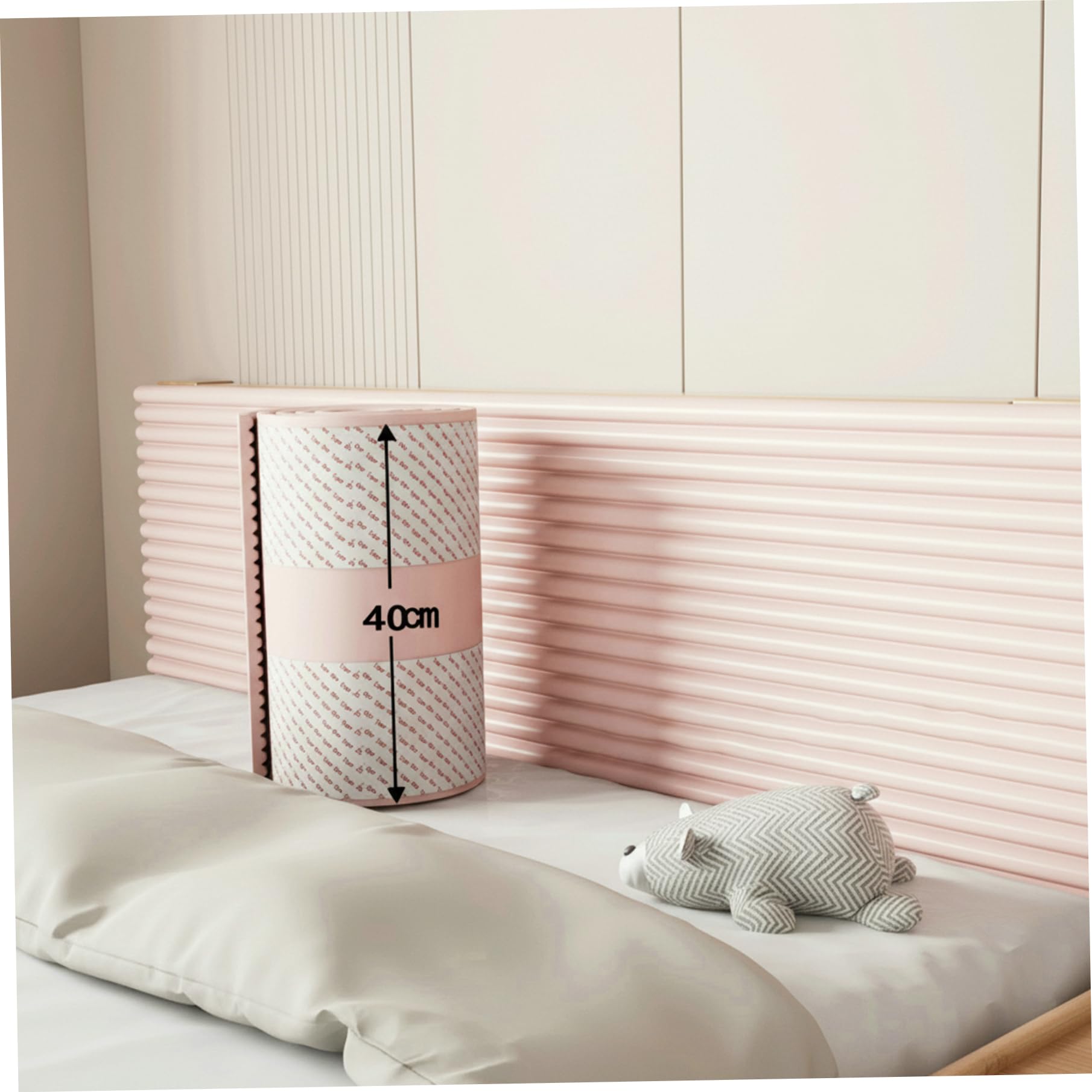 Babysichere Ecken und Kanten, 40, 6 x 200, 9 cm, kollisionssicherer Schaumstoff-Kantenschutz, verdicktes PVC, babysicherer Kantenschutz für Wand, Tisch, Schrank, Kamin, Stil 2
