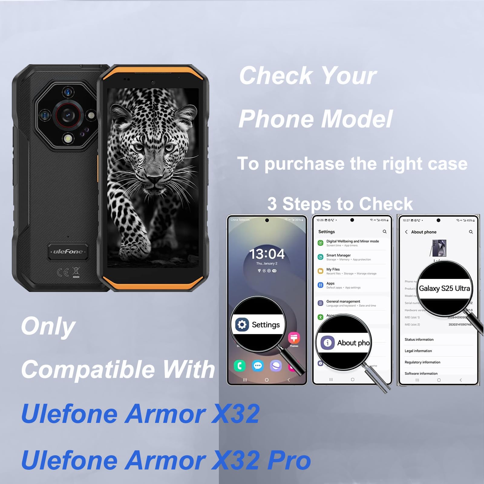 HGJTFANY Cover per Ulefone Armor X32 PRO (5.65), 2 Pezzi Ultra-Sottile Anti Graffio Silicone Case Morbida TPU Bumper Antiurto Custodia per Ulefone Armor X32 PRO - Trasparente + Bestia dei Graffiti