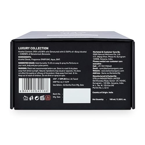 Miniatura 7 de B.ella Vita Luxury CEO Perfume intenso de larga duración para hombre  EDP 3.4 fl oz  Bergamota, lavanda y orquídea  Aroma de fragancia cítrica,