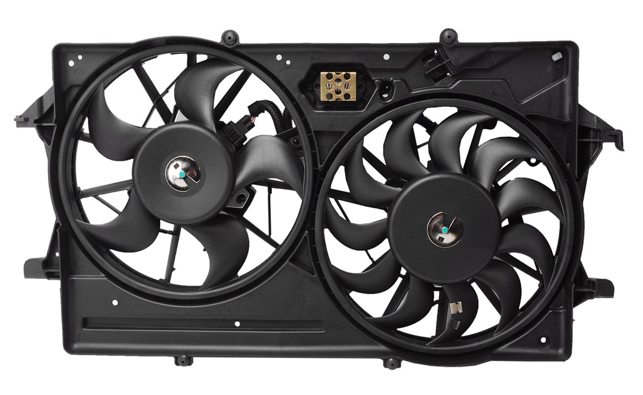 TOPAZ 1S4Z-8C607-A Radiator Cooling Fan Assembly with Single Connector for Ford Focus 01-02 2.0L