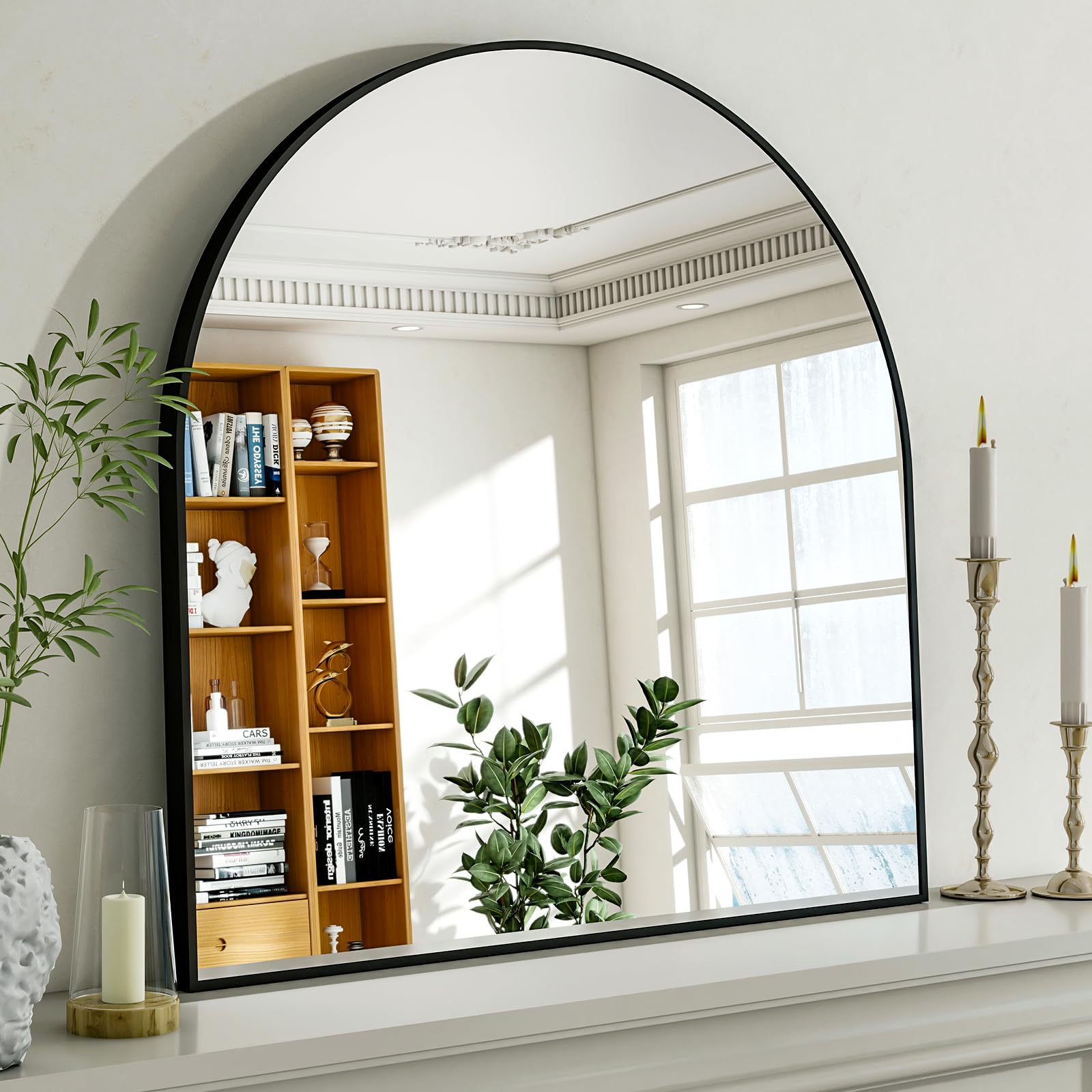鏡 AR MIRROR Amazon.com: Arched Bathroom Mirror, 32x34 Inch - Wall Mounted