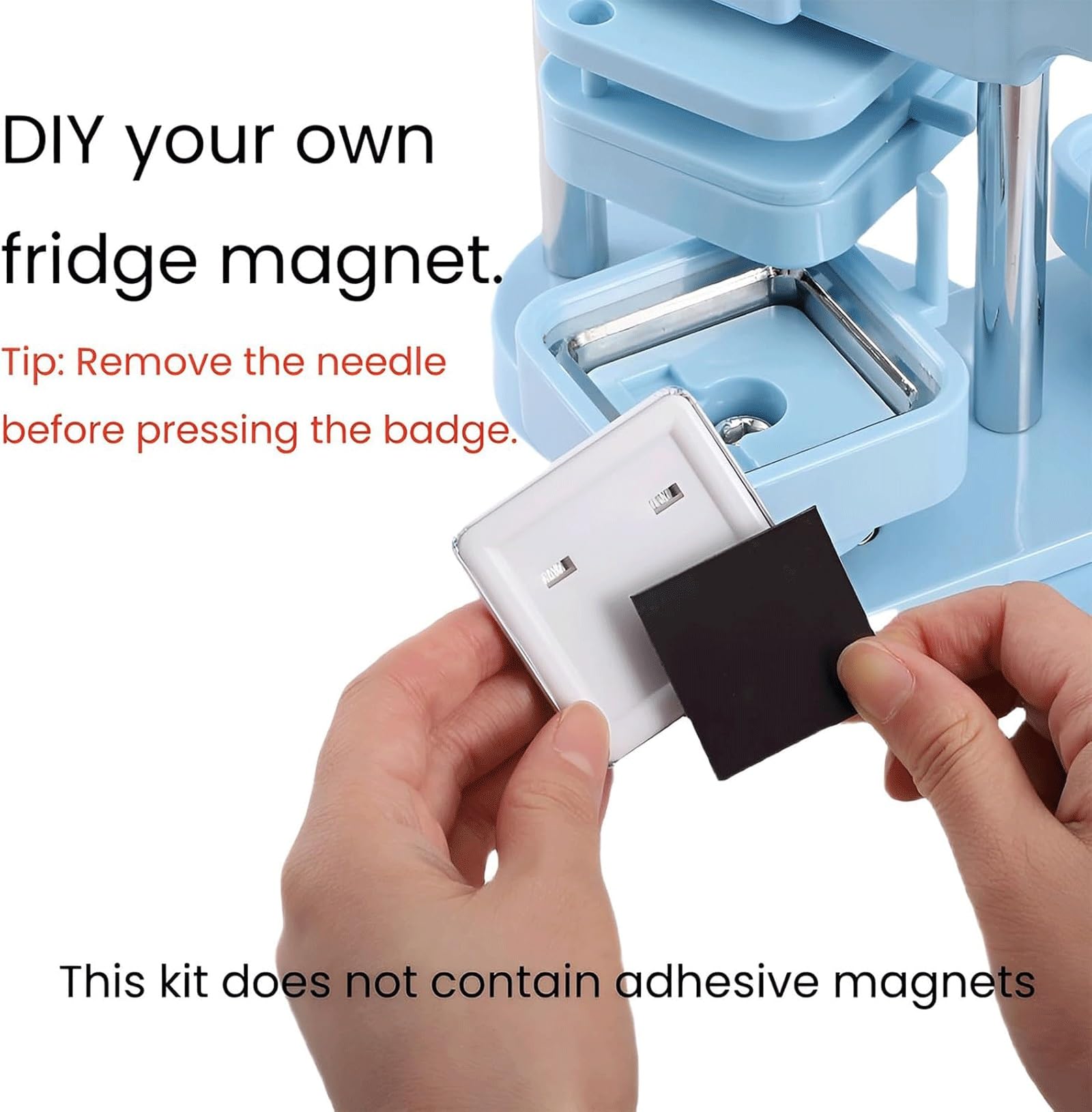 Macchina magnetica per frigorifero – 50 mm fai da te per creare badge con 100 set di materiali di consumo, creazione di calamite fotografiche con taglierino per foto