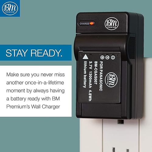 Miniatura 5 de BM Premium Paquete de 2 baterías CGA-S007 y cargador de batería para cámara digital Panasonic DMC-TZ1 DMC-TZ2 DMC-TZ3 DMC-TZ4 DMC-TZ5 DMC-TZ11