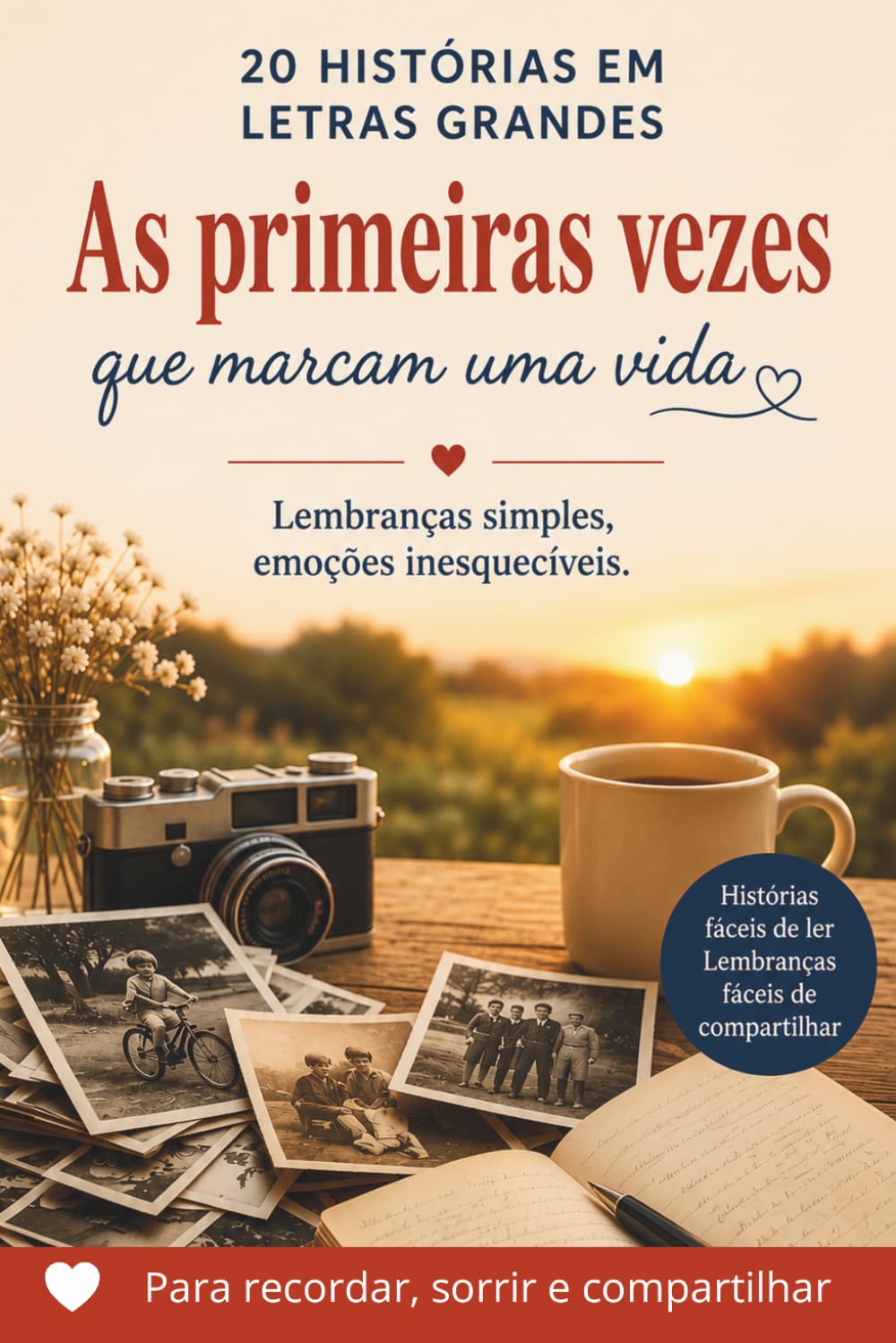 20 histórias em letras grandes – As primeiras vezes que marcam uma vida: Histórias curtas e fáceis de ler para despertar lembranças e compartilhar ... (20 Histórias Curtas em Letra Grande)