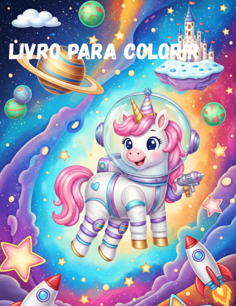 LIVRO PARA COLORIR UNICÓRNIO: Lindos unicórnios para colorir