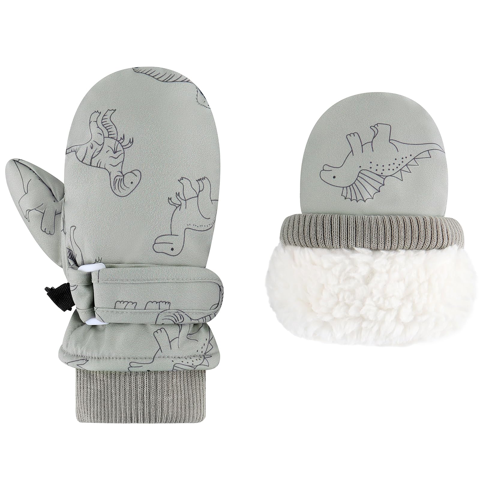 Guantes de nieve impermeables para niños pequeños, guantes de esquí con forro polar, guantes de invierno para niños y niñas