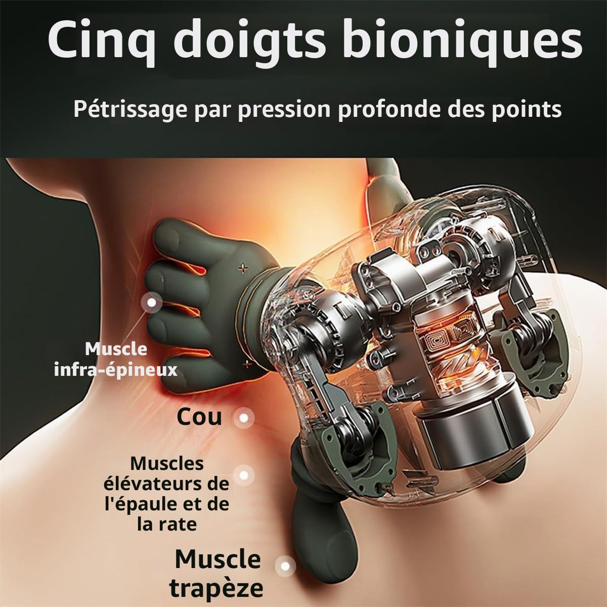 Masseur de cou, pour les épaules, coussin relaxant cervical, masseur shiatsu pour dos et cou, coussin de massage électrique, réglage à 3 vitesses avec chaleur