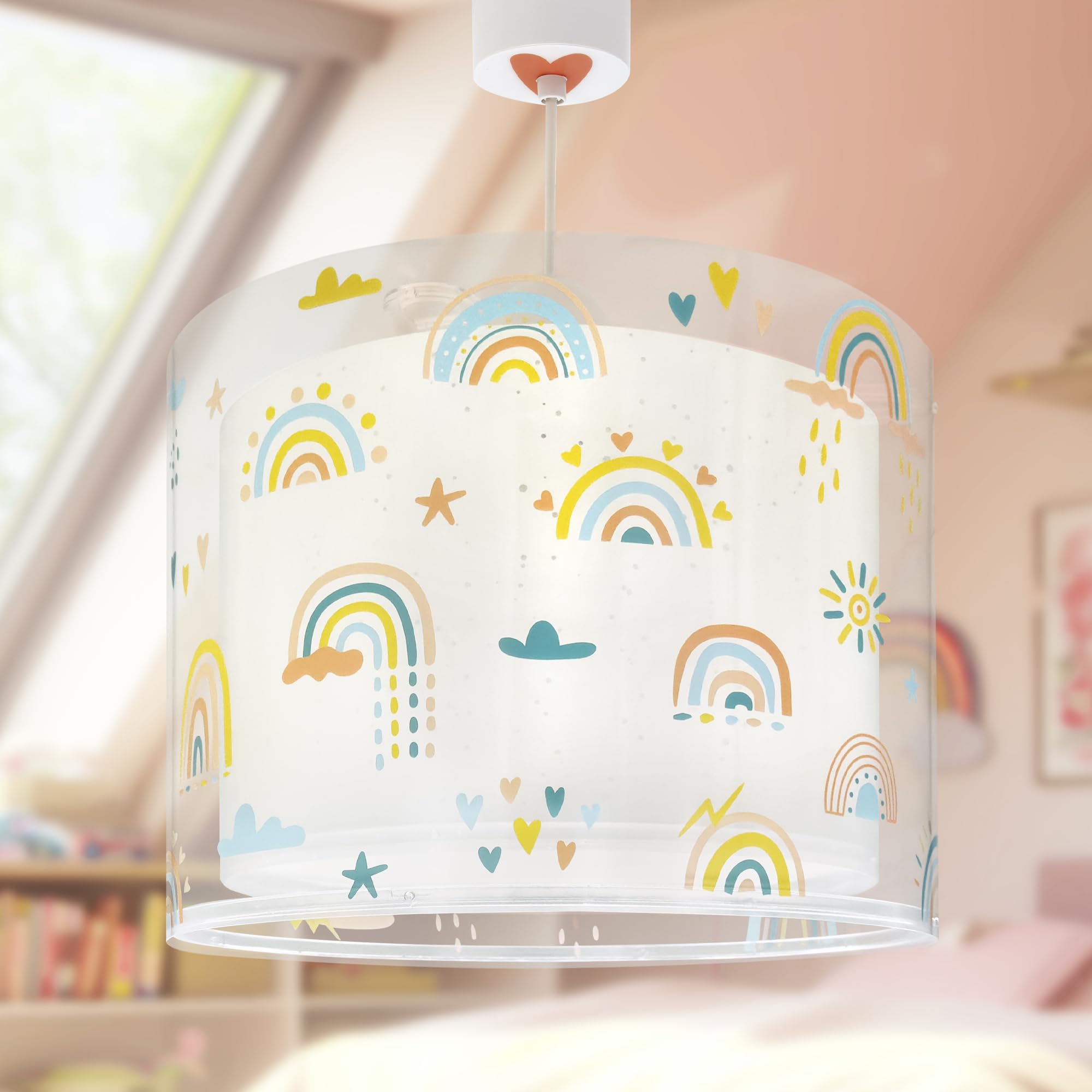 Dalber Kinder Pendelleuchte Rainbow Regenbogen 41192M | Hängelampe; Deckenleuchte; Kinderzimmer; E27 - 1 x 15W