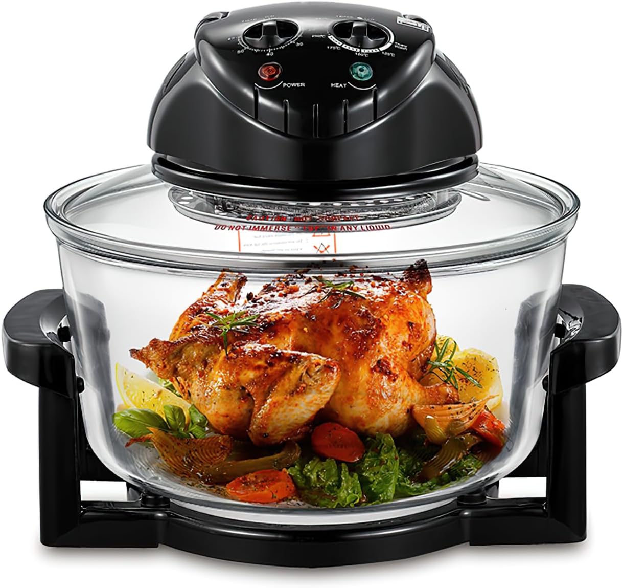 20L 8-in-1 glass air fryer, 360 ° circulating heating, high-precision glass body, healthy kitchen baking, toaster, broiler, toaster, steamer, and grill (8)