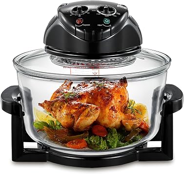 20L 3-in-1 Turbine light wave oven,glass air fryer, 360 circulating heating, high-precision glass body, healthy kitchen baking, toaster, broiler, toaster, steamer, and grill 3