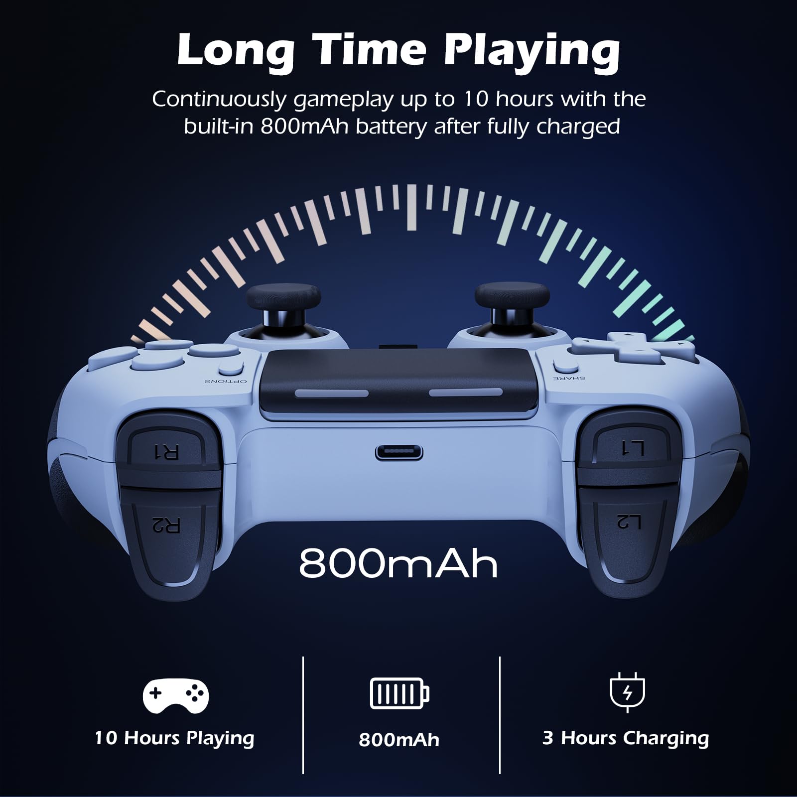 LATEC Manettes compatibles avec PS4,Manette sans Fil pour P4 Slim/Pro avec Turbo Vibration/Capteur Gyroscopique