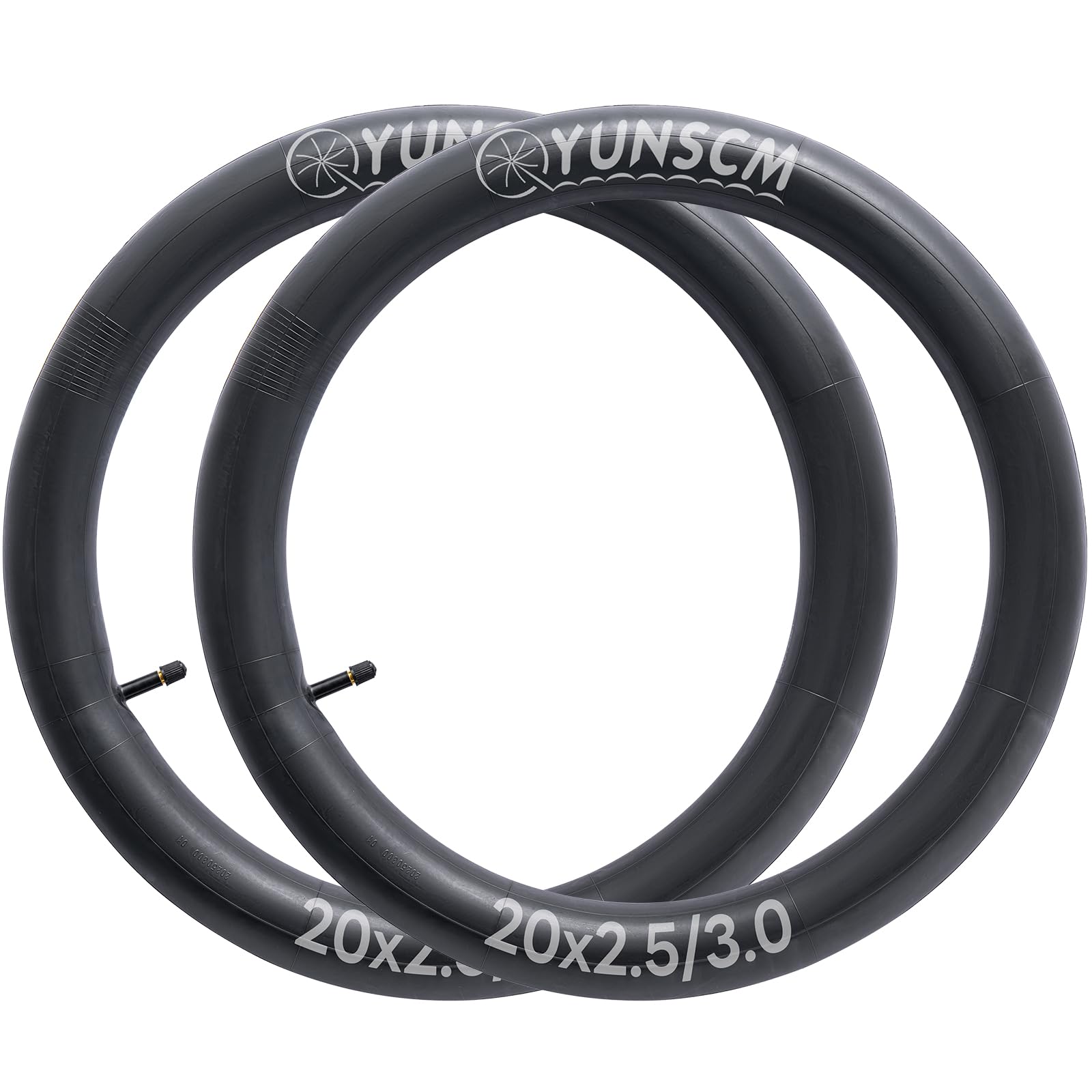 2-PCS 20x3.0 Fat Tire Tubes 20 x 2.5/3.0 AV32mm 64/76-406 Compatible with 20x2.5 20 x 2.6 20 x 2.8 20 x 3.0 Bike Tire Tubes Schrader Valve