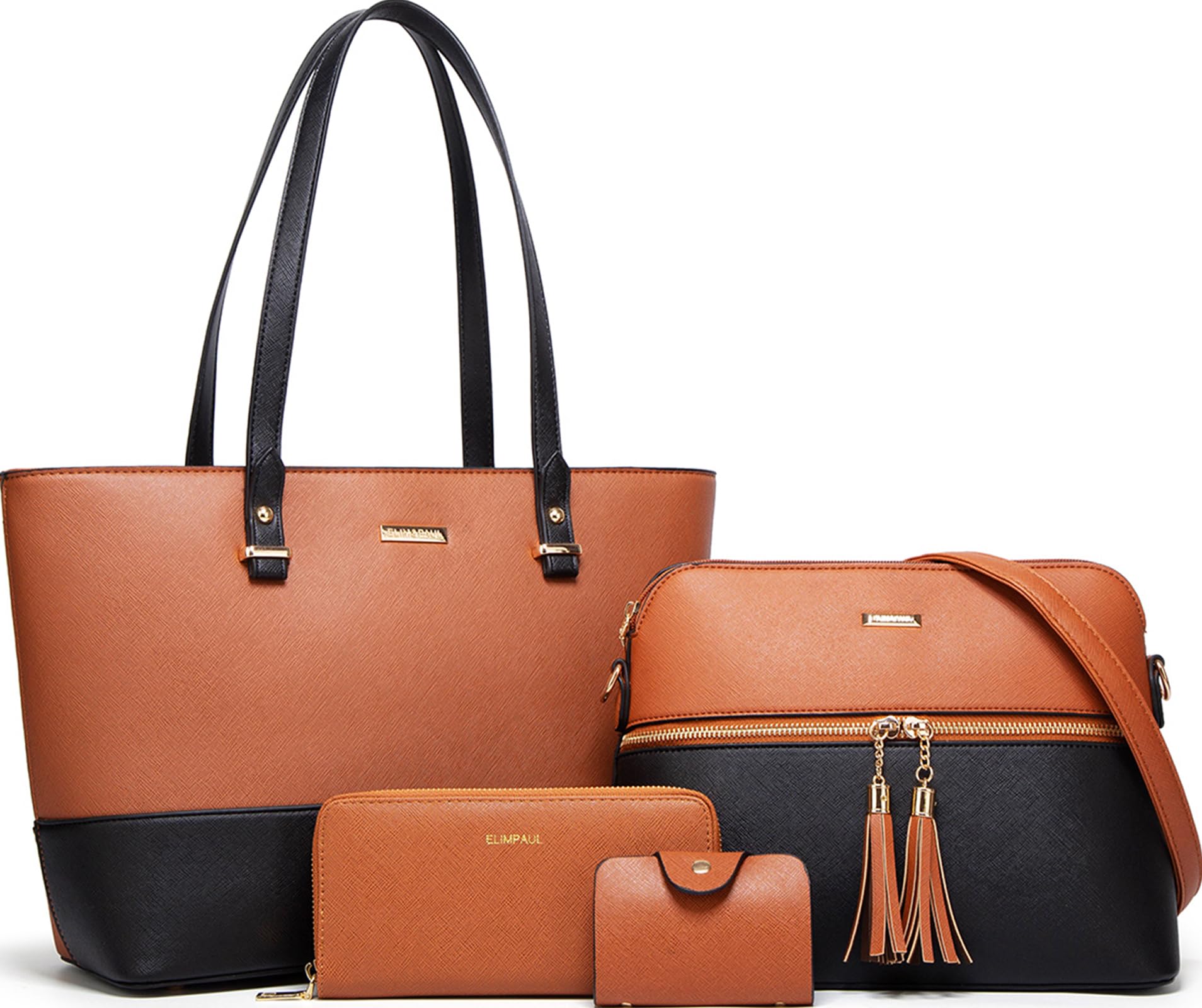Women Fashion Handbags Tote Bag Shoulder Bags Top Handle Satchel Purse Set