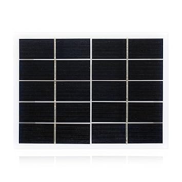 Qunan 3W 5V Solar Panel Polycrystalline Silicon Solar Cell DIY Waterproof Camping Portable Power Solar Panel Compatible for Street Light Garden Lamp Fan Pump