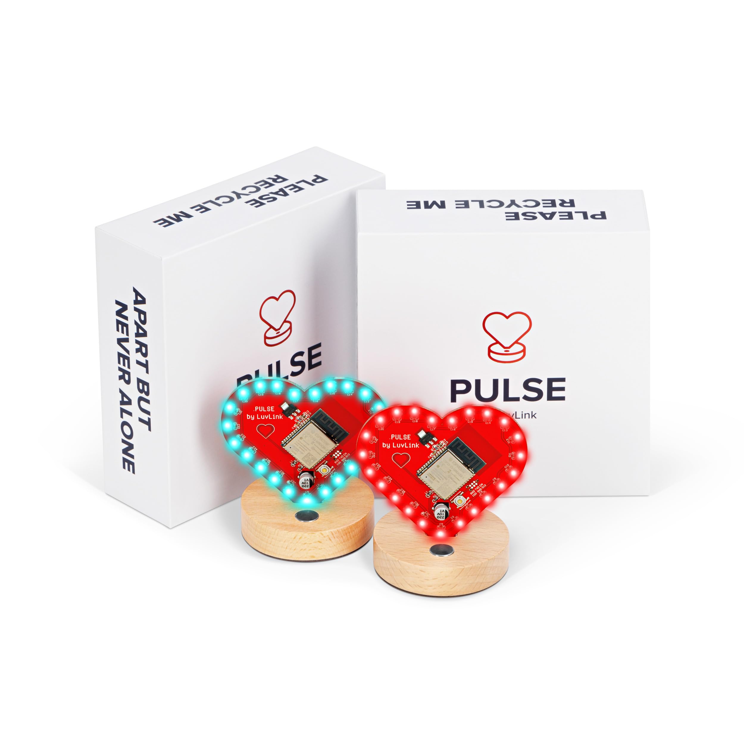 置物 Say You Love Me LuvLink Pulse The Heart-Shaped Friendship Lamp for Long-Distance