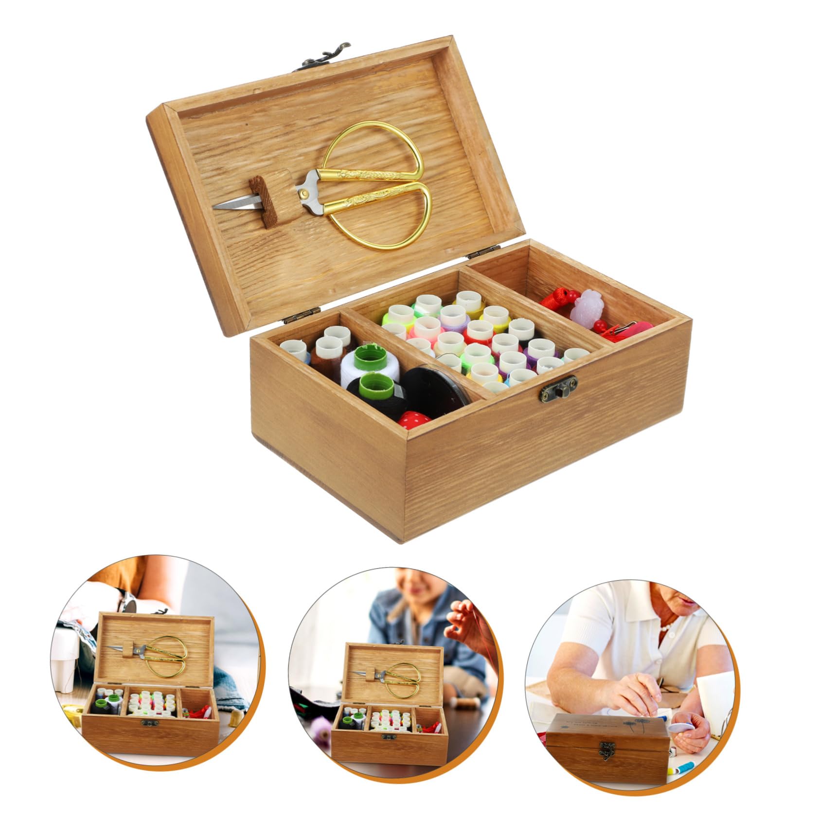 Accesorios De Costura Completos Kit De Herramientas Hilo y Agujas Organizado y Portátil