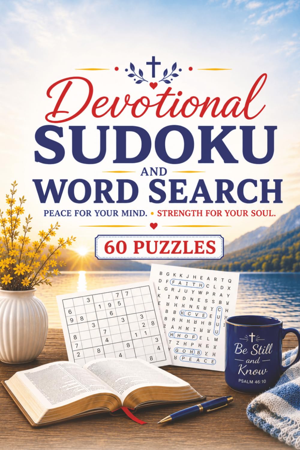 Devotional Sudoku and Word Search Puzzle Book: Collection of Sudoku and Word Search Puzzles: Filled with Inspiration and Bible-Themed Word Searches