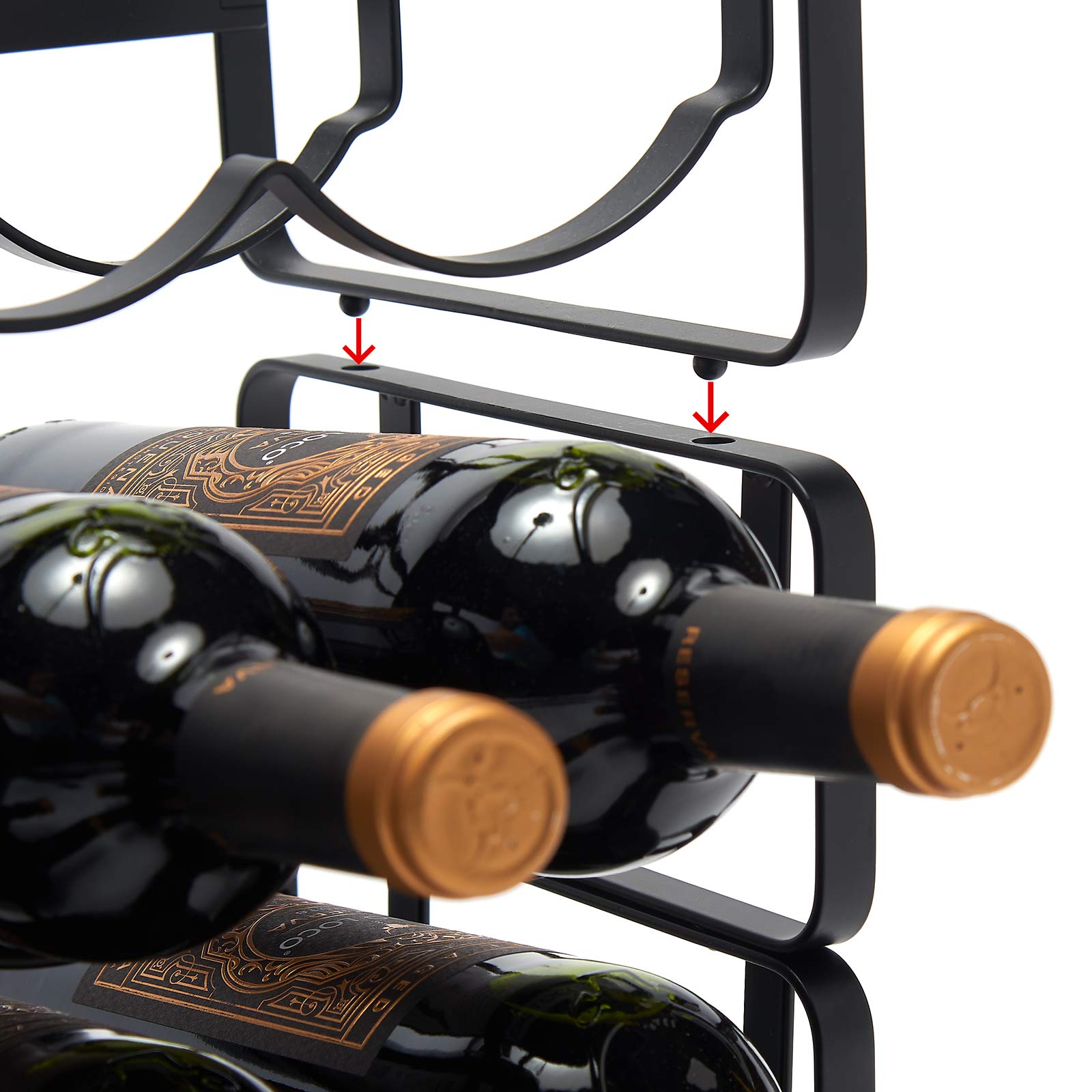 simplywire – Botellero Modular – Botellero apilable – Negro