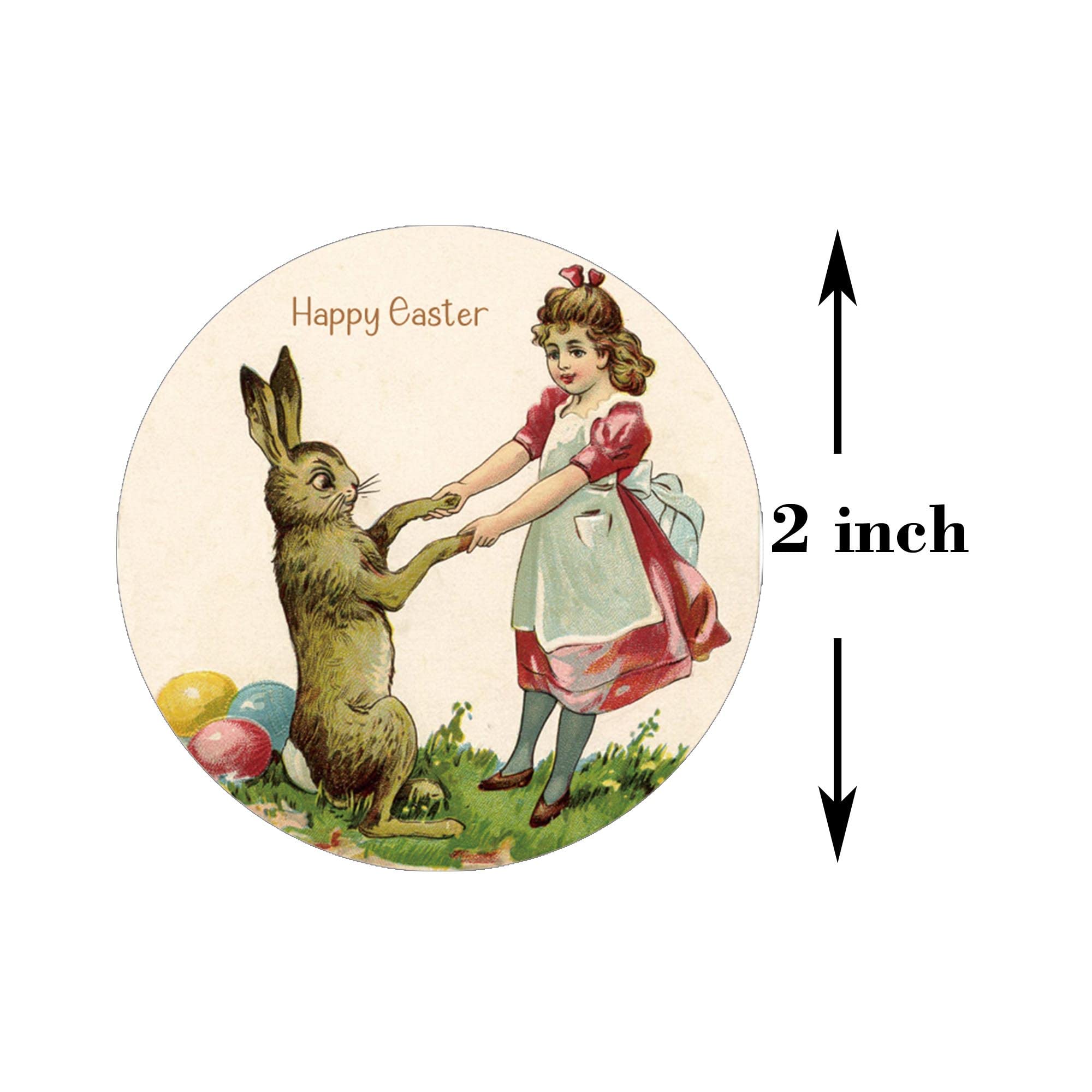 80 Vintage Easter Stickers, Victorian Happy Easter Stickers Labels