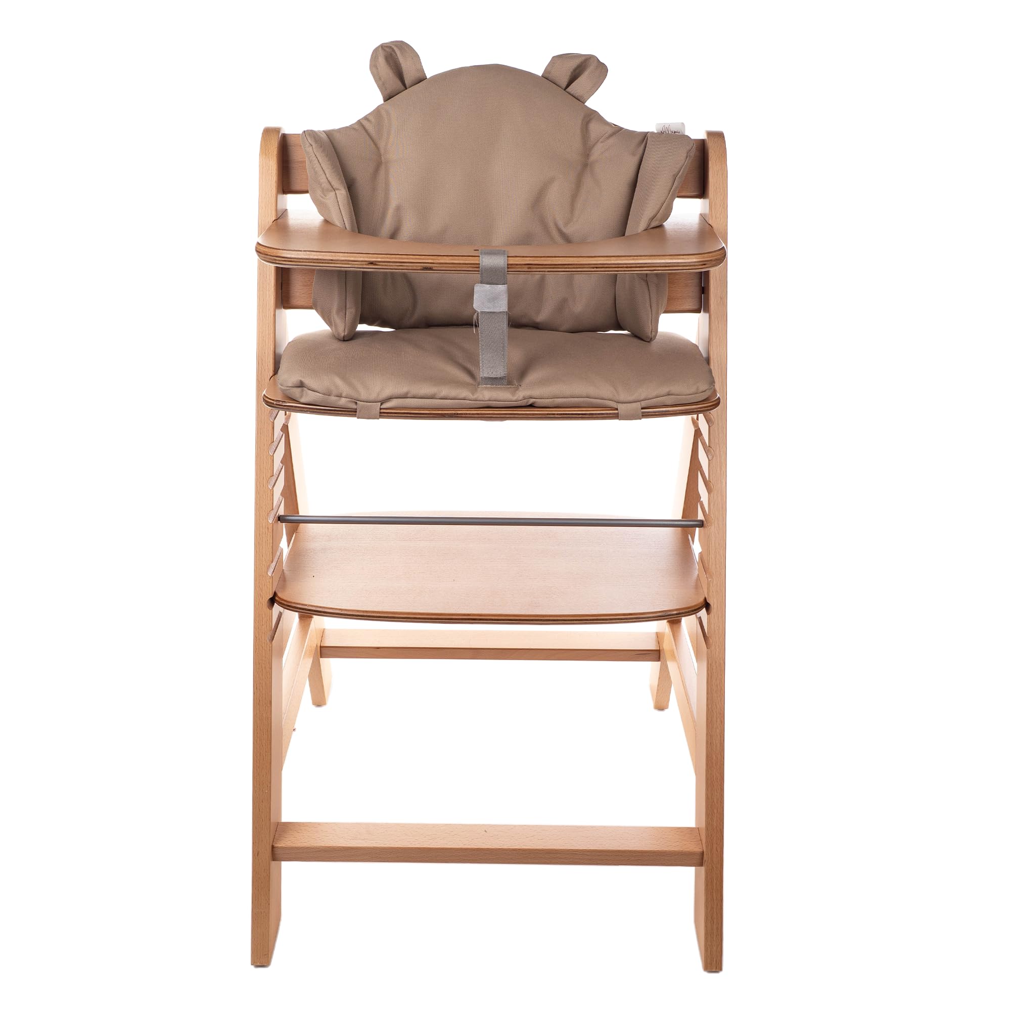 Hauck Zweiteiliges Sitzkissen für Hochstuhl – Wasserdichtes Oxford-Gewebe – Antiallergisch – Cappuccino Teddy
