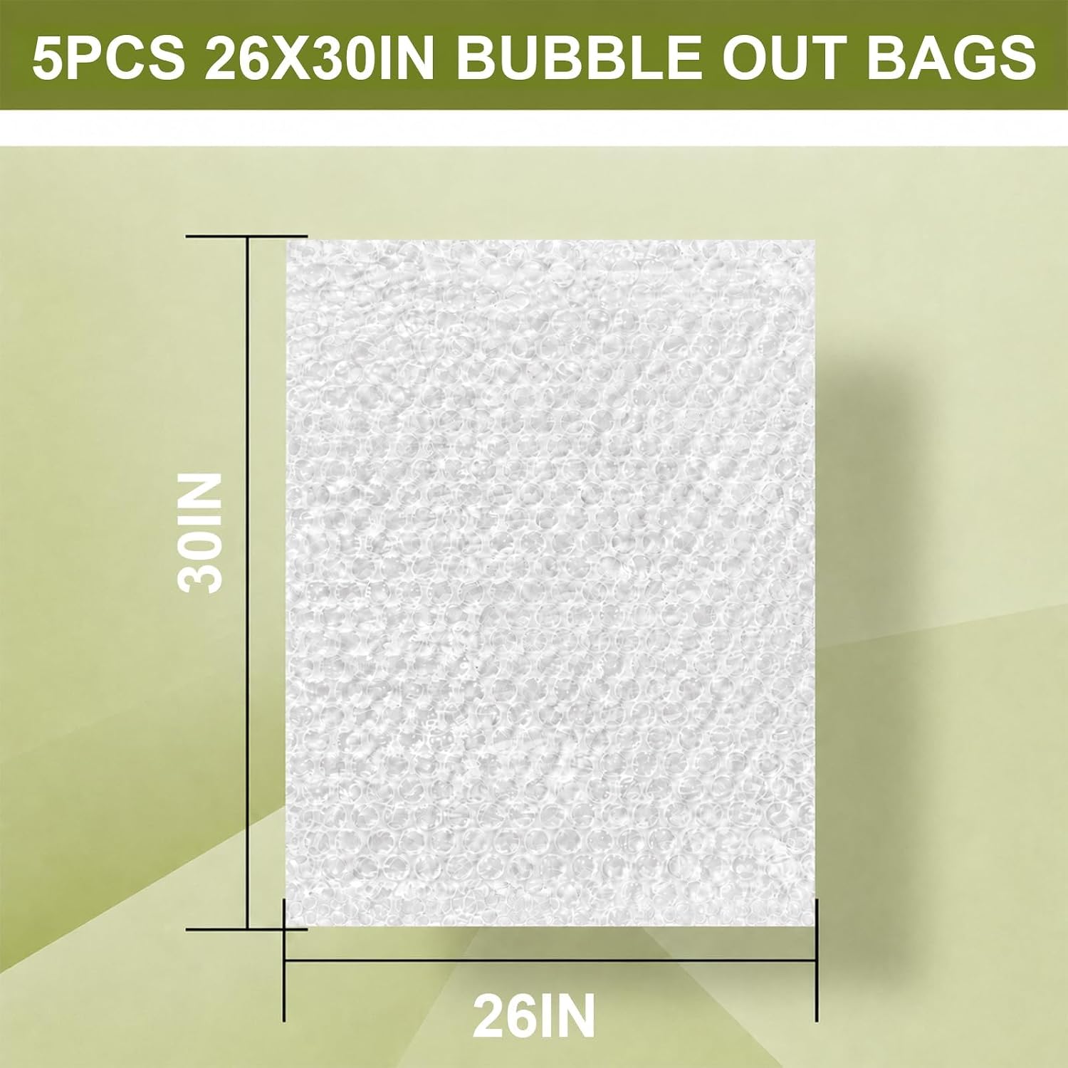 26"x30"Clear Bubble Out Bag, 5PCS Large Bubble Pouches Bags