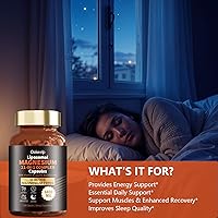 Vista 6 de 21 in 1 Liposomal 12 Active Types Magnesium Complex 1400mg (Glycinate,Citrate,Malate etc) Capsule -with Vitamin D3, B6, B12, Ashwagandha & CoQ10 for