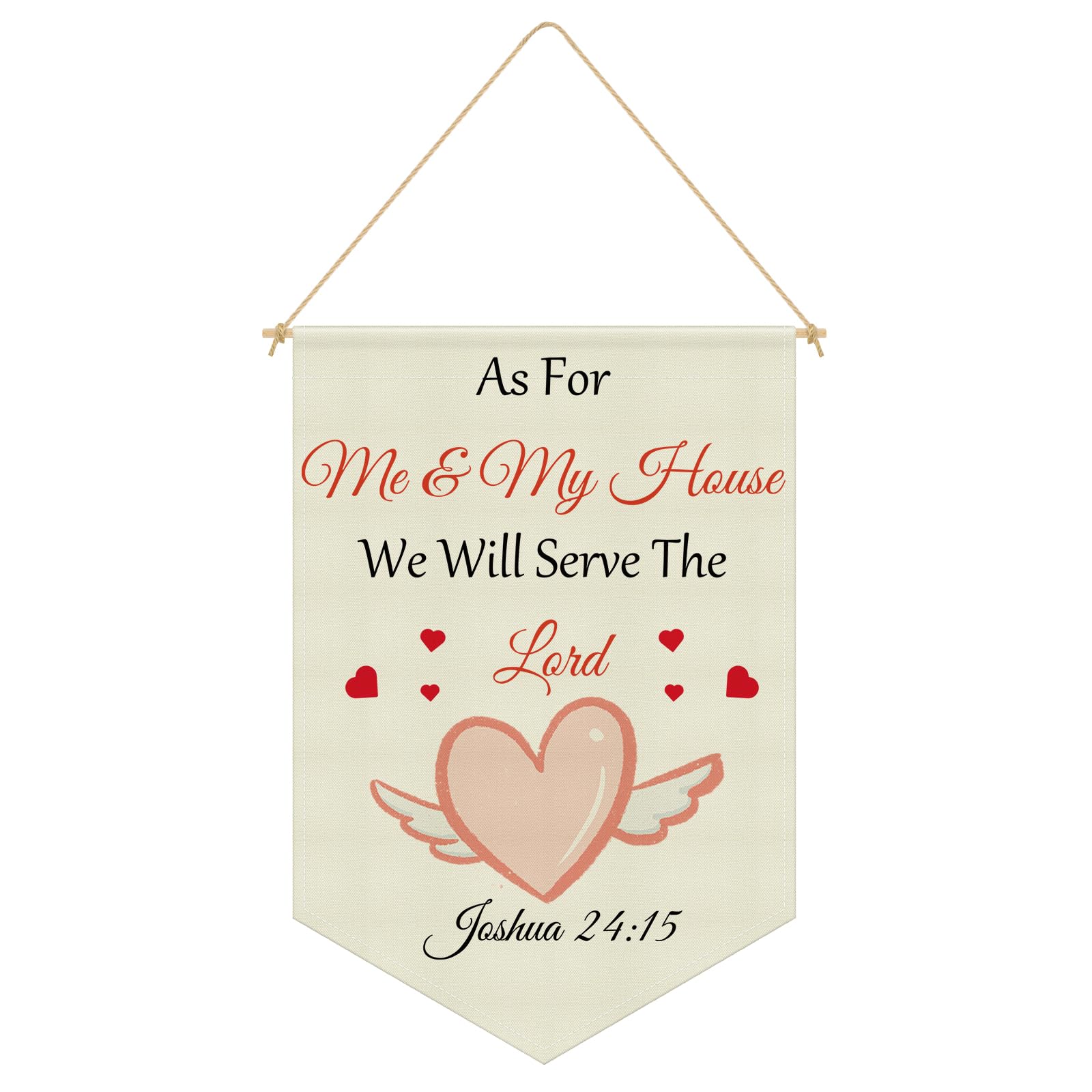 Kids Room Decor Bible Verse Wall Hanging Pennant Flag Banner Inspirational Christian Wall Art with Scripture Quotes Religious Gifts for Kids Bedroom Nursery Playroom Linen Cotton Flag