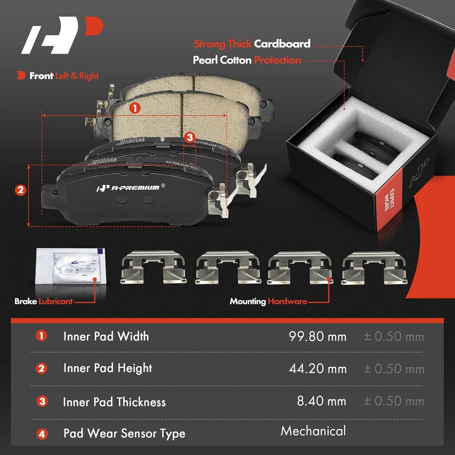 A-Premium Front and Rear Vented Disc Brake Rotors + Ceramic Pads Kit Compatible with Select Nissan Models - Versa 2020, Kicks 2018-2020, 12-PC Set