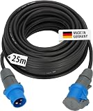 Brennenstuhl Rallonge de Camping CEE 230 V 25 m (H07RN-F 3G2,5 de Couleur Noire, câble d'alimentation de Camping pour Une Utilisation permanente en extérieur, IP44, fabriqué en Allemagne) - 1