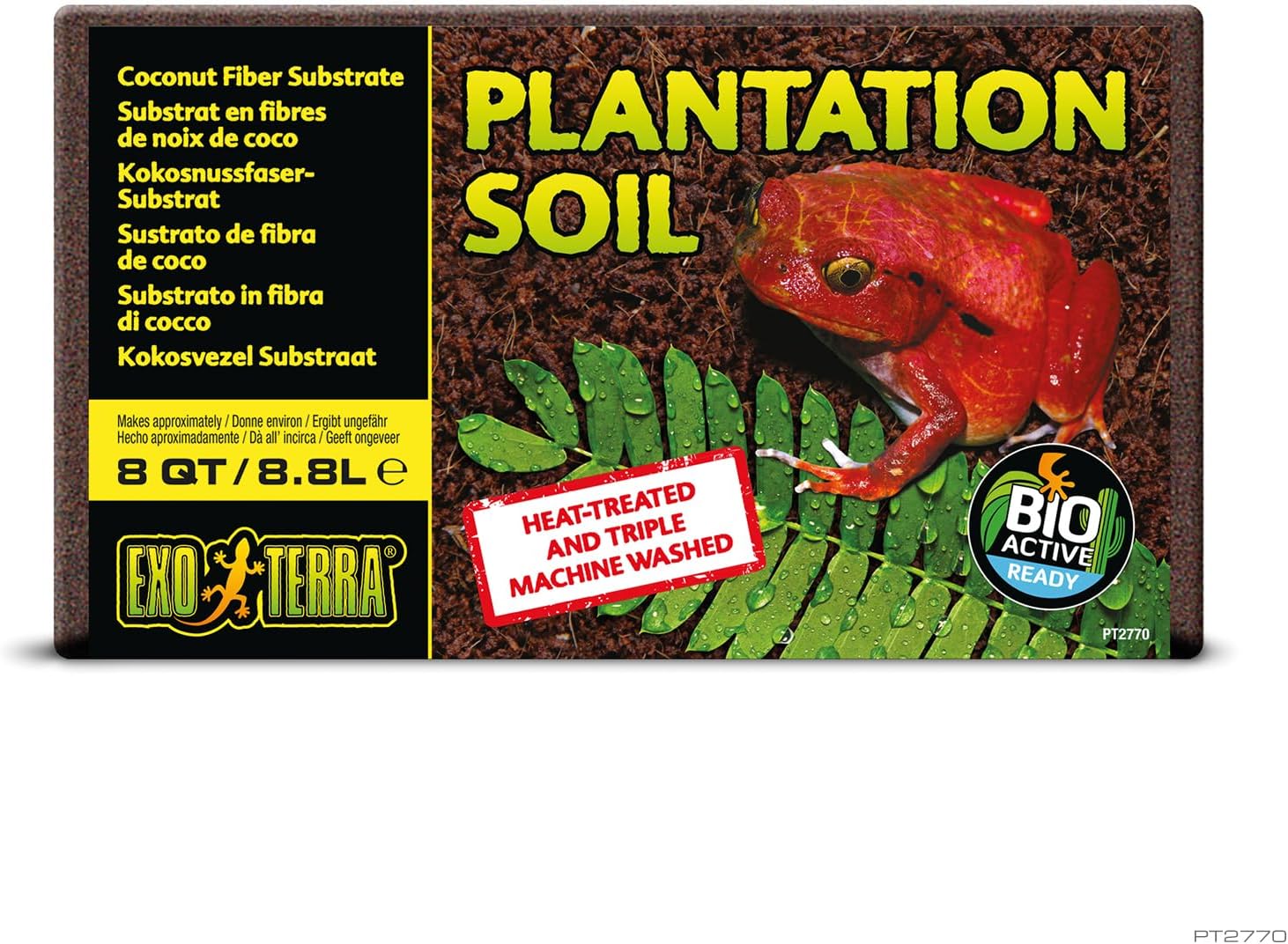 Plantation Soil, 8 Qt (8.8 L) - 100% Natural Terrarium Substrate | Increases Humidity, Stimulates Digging & Burrowing | Ideal for Natural Terrarium Setups & Live Plants