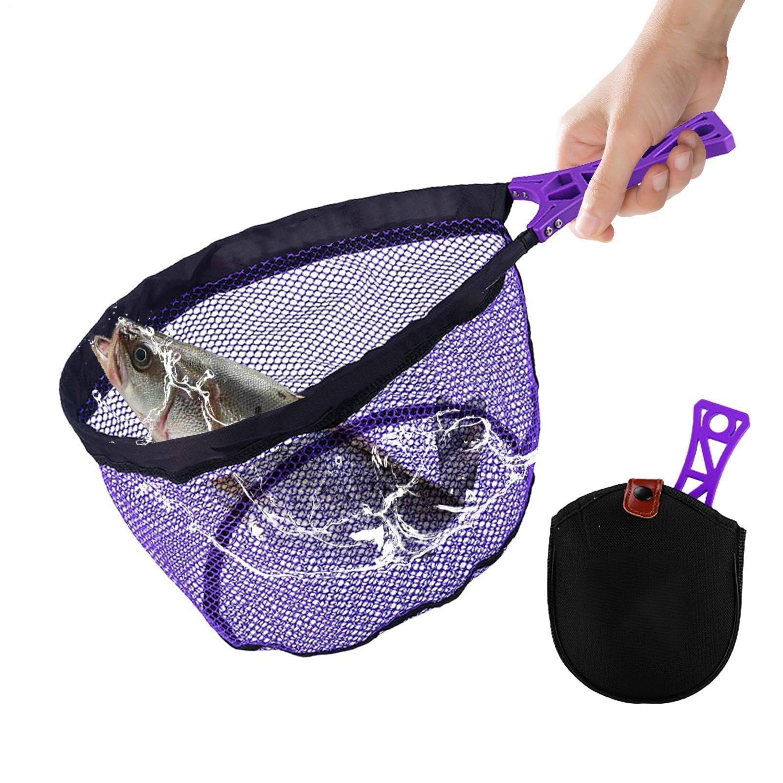 Filet de pêche - Poignée antidérapante pliable Landing | Filets de pêche à la truite pour bateau de voyage kayak hommes femmes enfants pêcheurs débutants étang extérieur