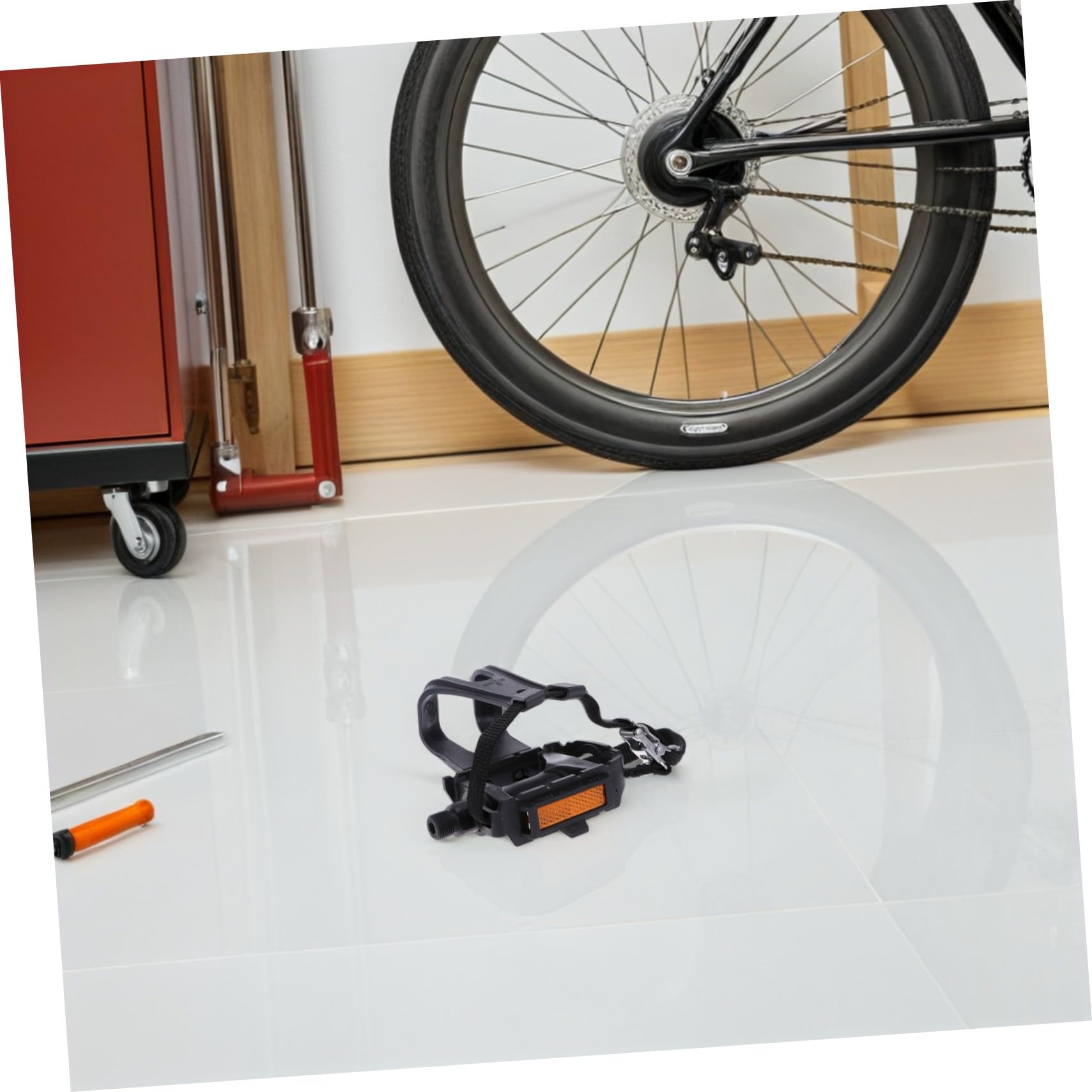 Correas para Pedales de Bicicleta, 2 Pares de Nylon Negro