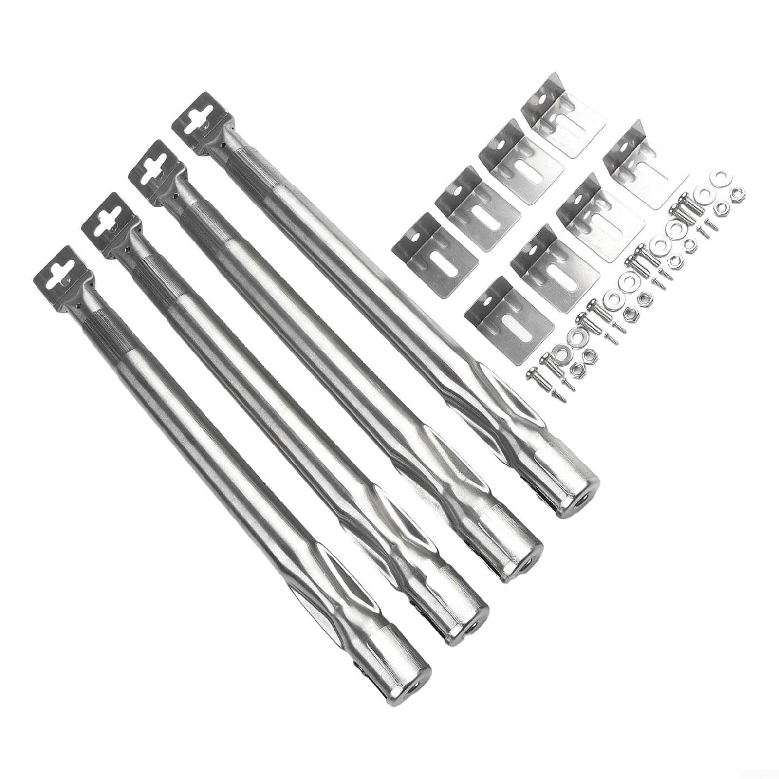 Juego de 4 quemadores de acero inoxidable para parrillas de barbacoa de gas, ajuste universal
