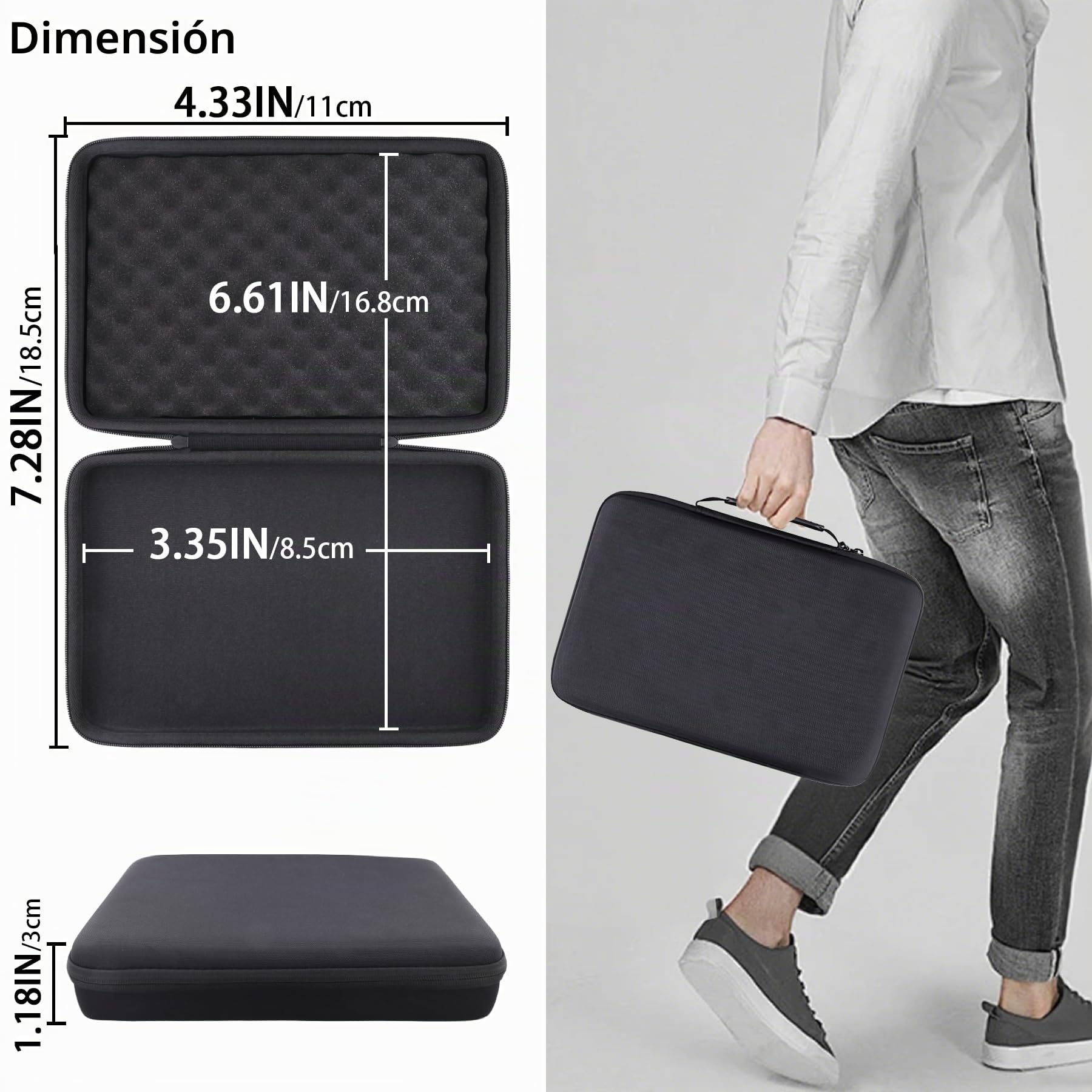 co2CREA Duro Viajar caja estuche funda para AKAI Professional MPK Mini MK3 / MPK Mini Play Teclado controlador MIDI USB (solo caso)