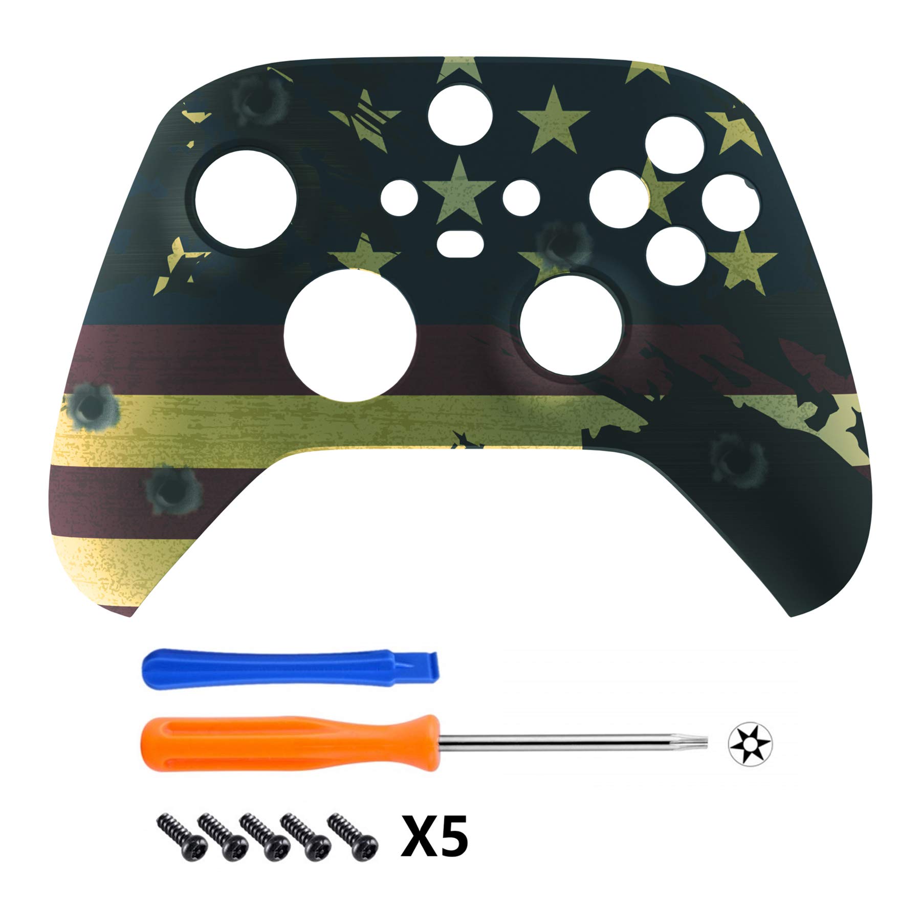 Amazon.com: eXtremeRate US Flag The Stars & Stripes Soft Touch Front  Housing Shell Faceplate for Xbox Series X and Xbox Series S Controller  Custom Accessories - Controller NOT Included : Video Games