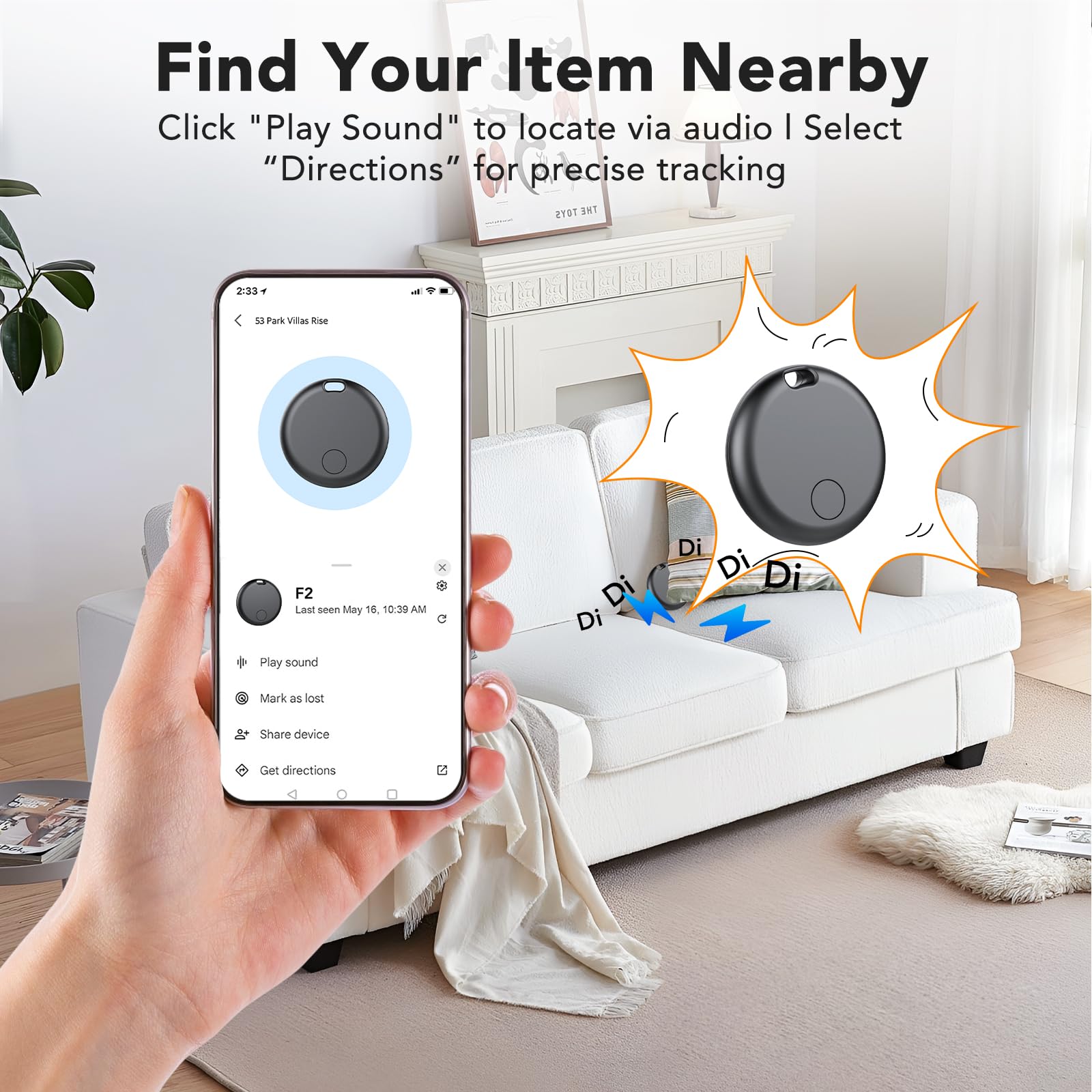 Smart Tracker Tag Android, localizzatore gps con Google's Find Hub (Solo Android), Portachiavi Gps, IP67 Impermeabile, Batteria Sostituibile, Trova Oggetti e Chiavi/Bagagli/Portafogli/Valigie