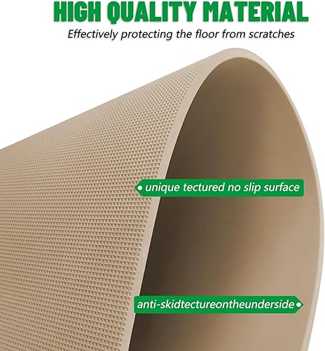 Miniatura 3 de 2 piezas de protectores de suelo redondos para sillones reclinables, almohadillas para sillones reclinables, alfombra para sillas giratorias,