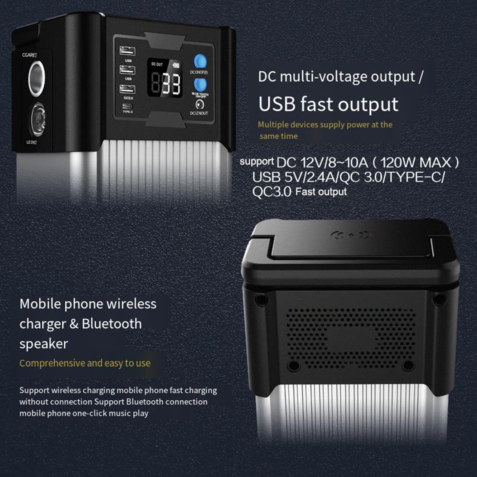 Fuente de alimentación de almacenamiento de energía para exteriores, 500W, 135000Mah, que alimenta varios dispositivos al mismo tiempo, adecuada para acampar al aire libre