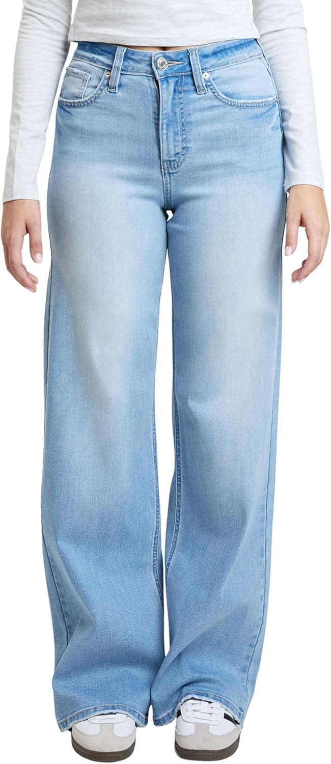 YMI Womens YMI Jeans Women's Super Soft High Rise Wide Leg Jeans, P070619 - Image 2