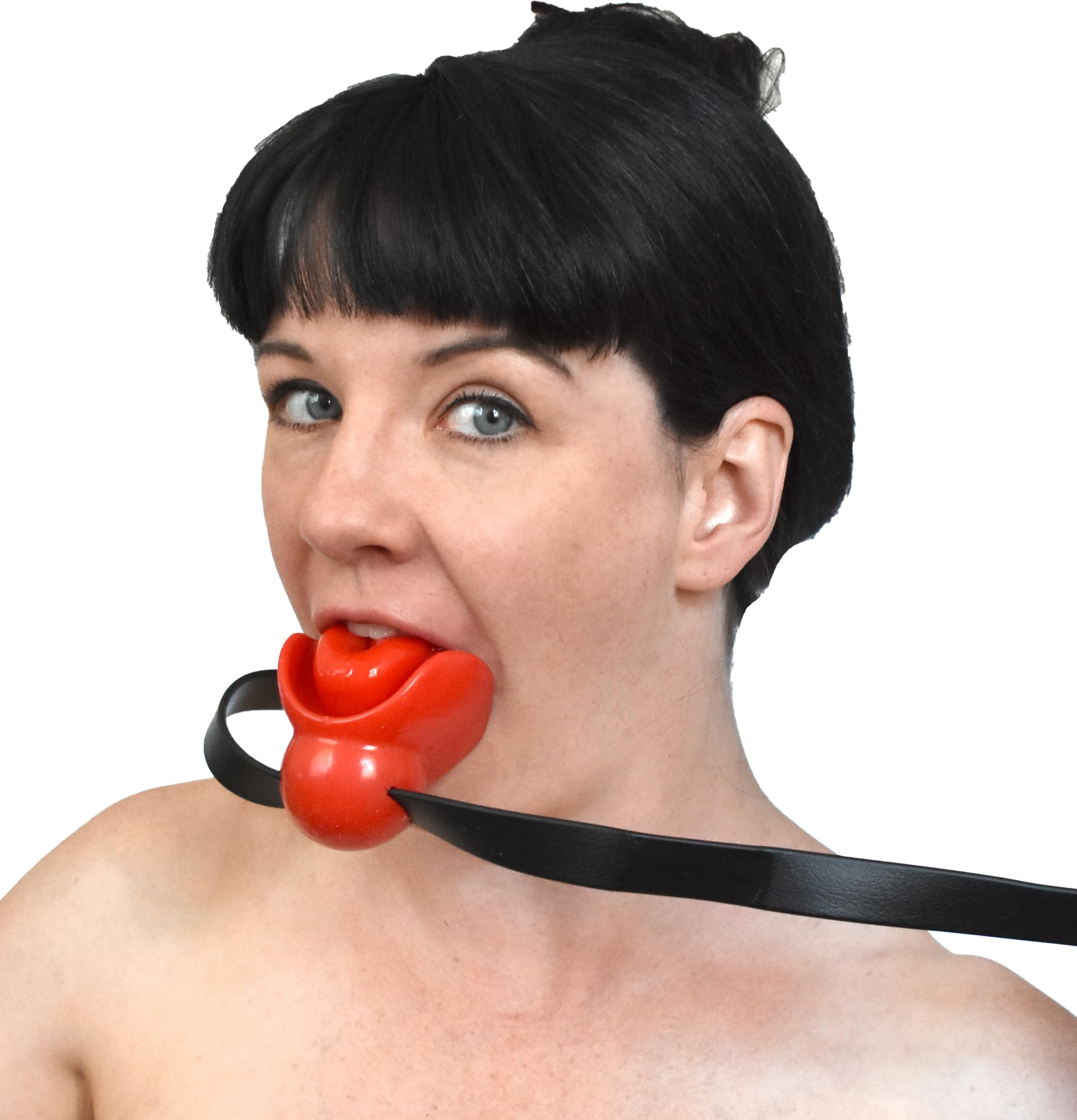 Mordaza silicona fijación lengua – SM Mouth Gag BDSM | Mordaza & fijación de lengua – silicona suave, unisex – BDSM Bondage, Fetiche, Dom & Sub, control oral & silencio
