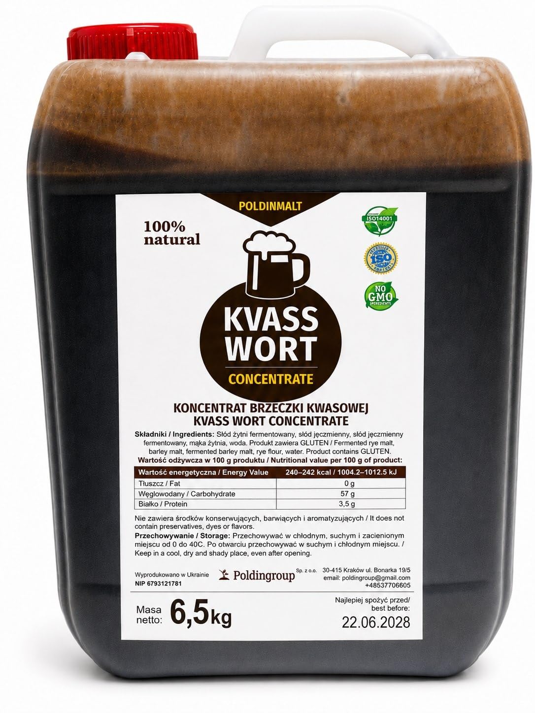 Konzentrat für 6,5 kg, 100% natürlicher Sirup, Zucker und Kuchen – Pro