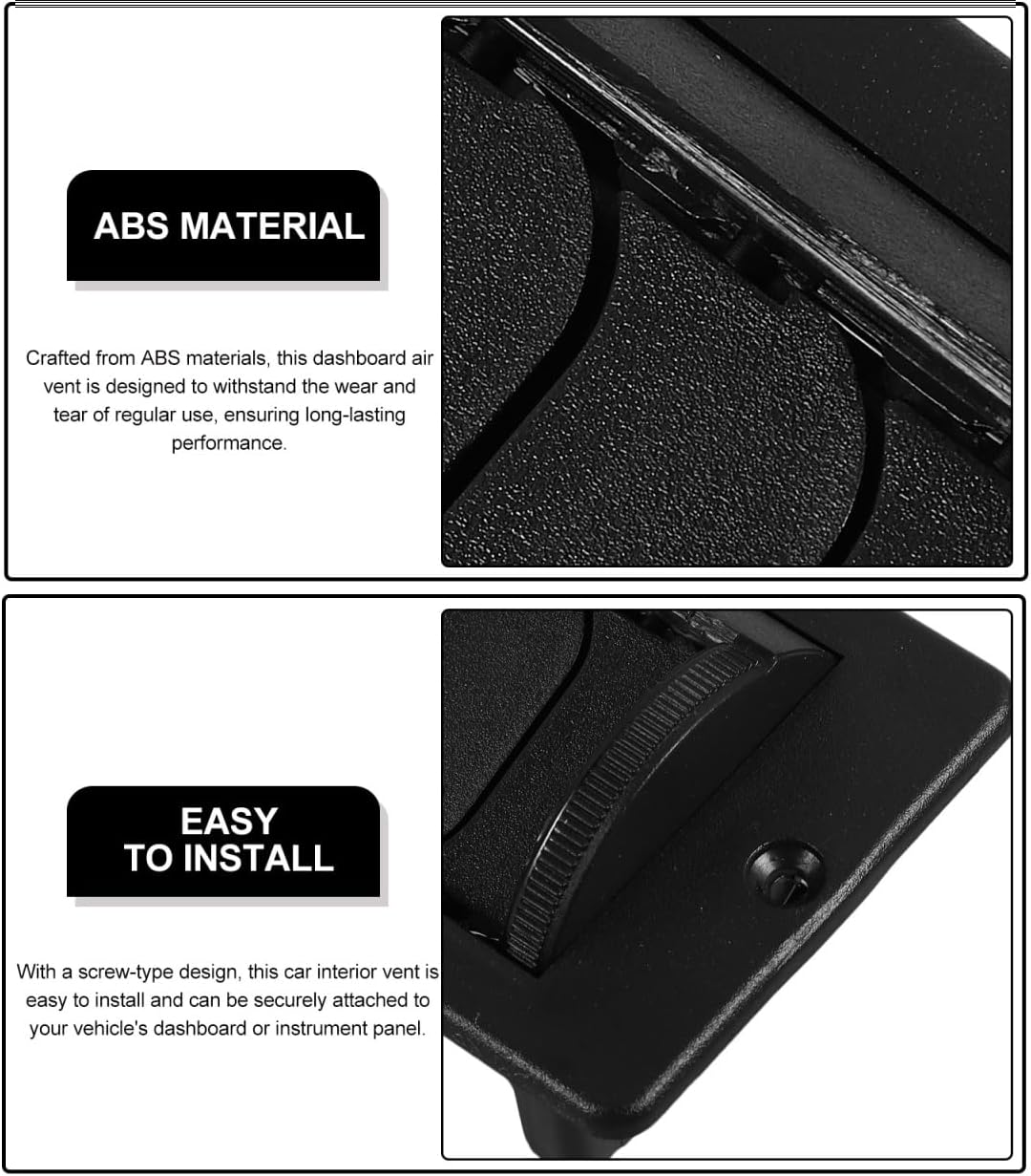 MAGICLULU Dashboard Air Vent Replacement for Cars and Trucks, 2pcs ABS Screw-Type Installation for Improved Air Circulation and Sleek Design, 5.7x2.2In