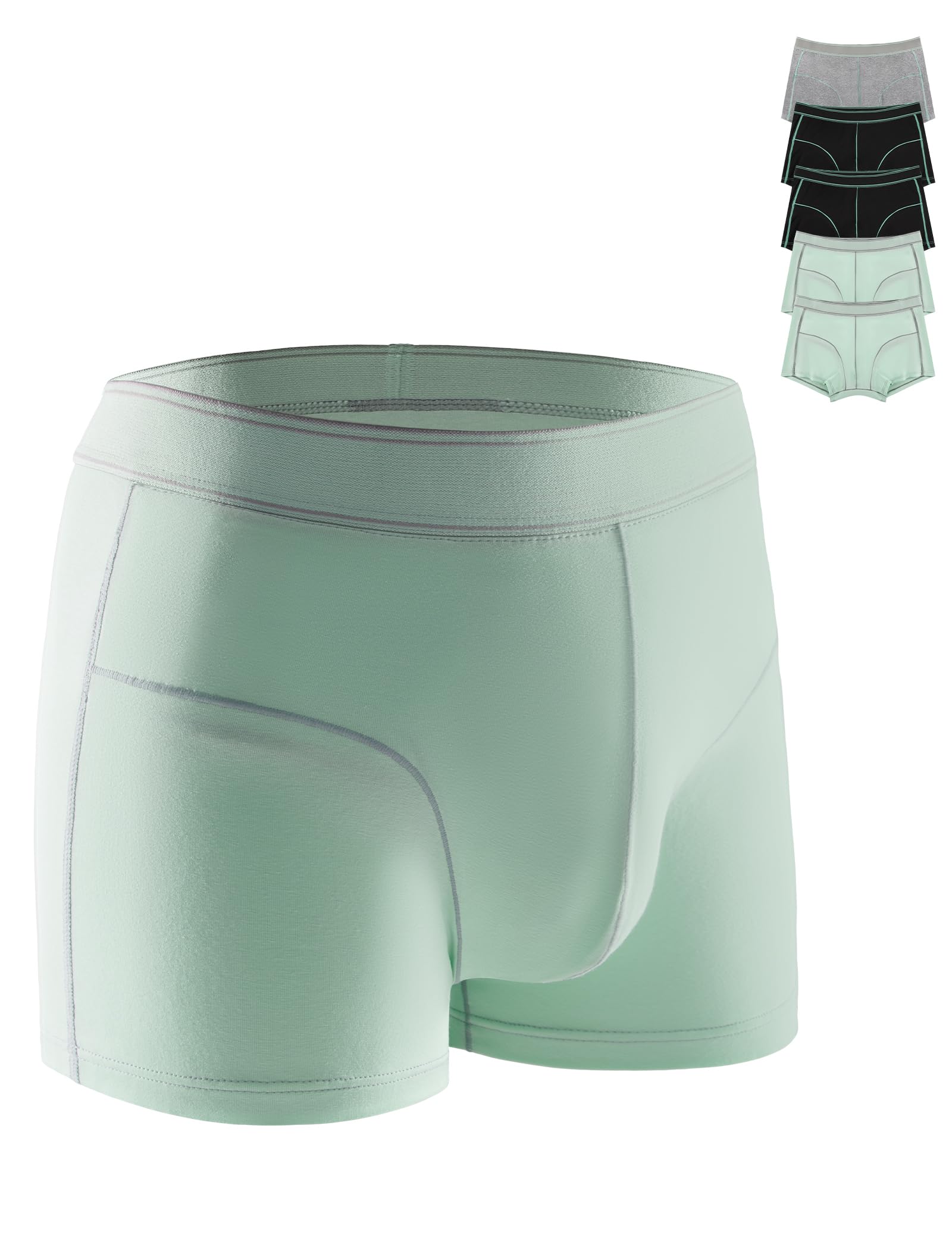 Photo 1 of Carer 5 Pack Boys Incontinence Underwear, Washable Cotton Bedwetting Briefs for Kids & Teens, Reusable Absorbent Training Pants with Front Pad (70ml, Age 4-12)