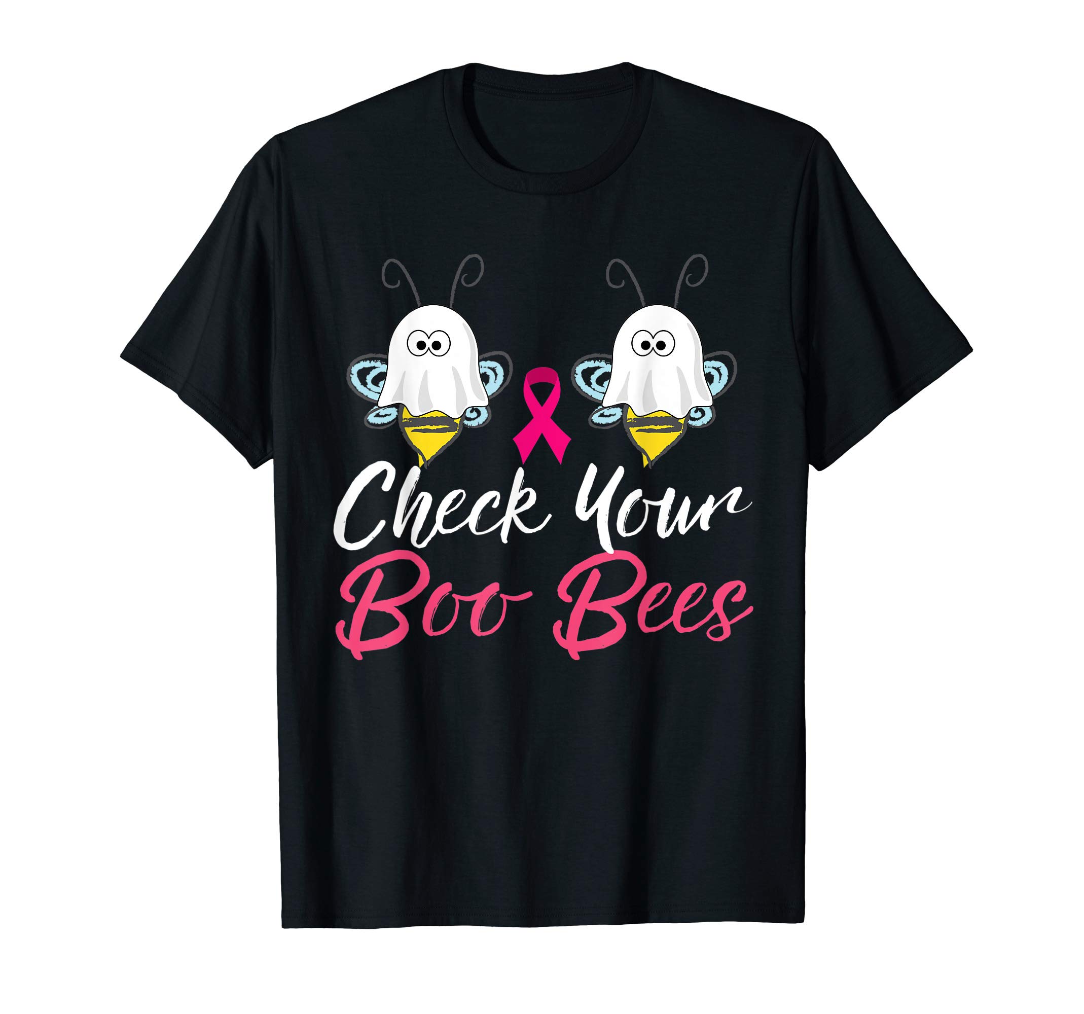 Check Your Boo Bees Breast Cancer Women Halloween T-Shirt