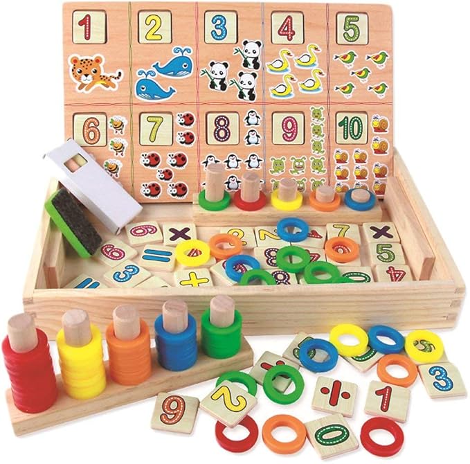 BBLIKE Montessori Mathe Spielzeug, Kinder Holzpuzzle Spielzeug ...