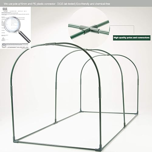 Miniatura 6 de Porayhut Tienda de campaña portátil para invernadero, fácil instalación, para jardinería, para plantas y sol, con cubierta de PVC, 71 x 35.4 x 35.4