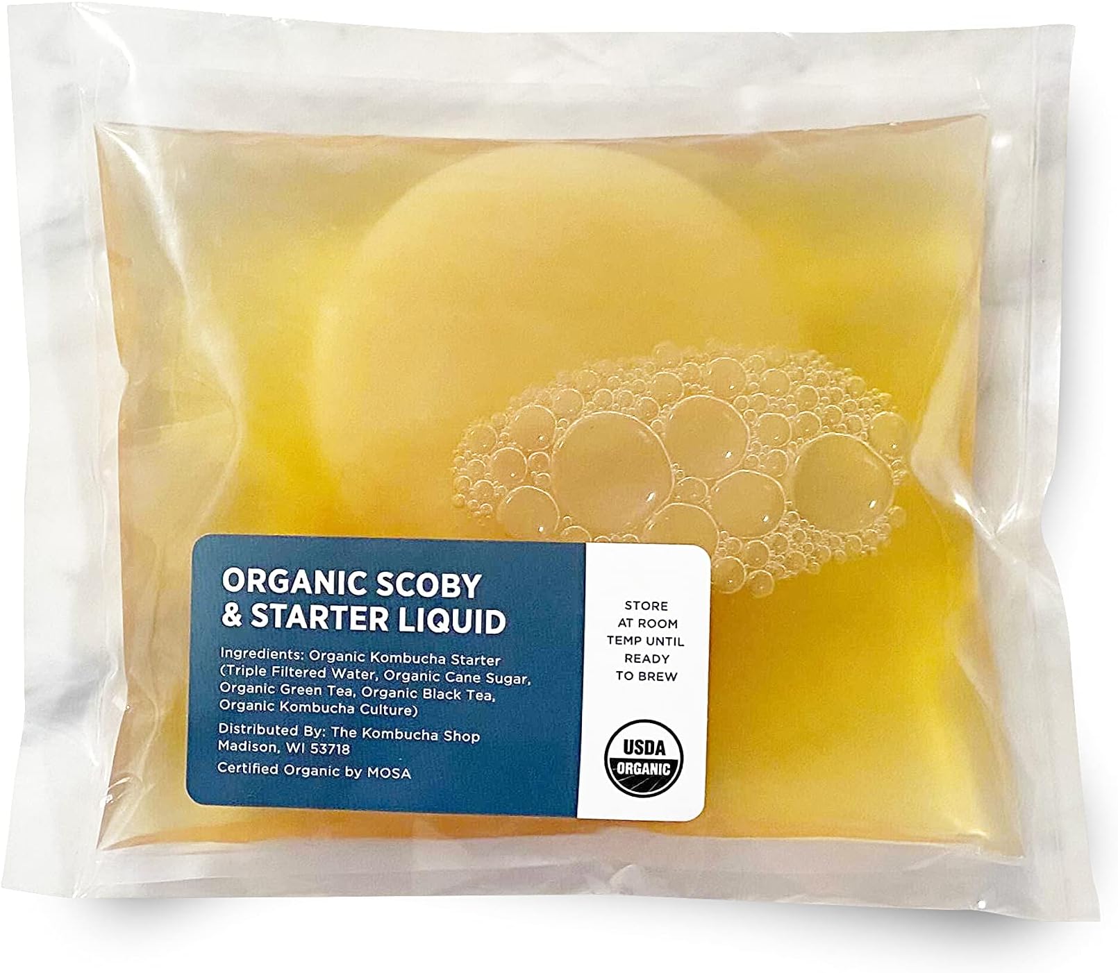 Organic SCOBY Kombucha Starter Kit with Live Culture for Brewing Kombucha Tea - Urban Kitchen