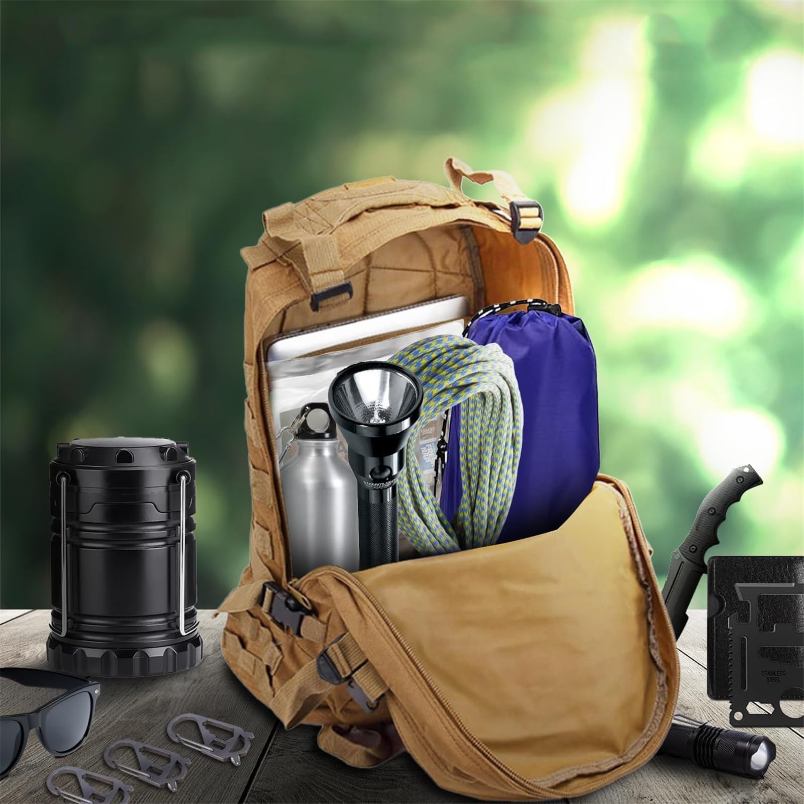 Outdoor Hiking 40l Wodoodporny Plecak Wojskowy Taktyczny, Army 3 Days Assault Pack Bug Out Bag Wodoodporny I Ciężki, Do Biwakowania, Podróżowania, Jazdy Na Rowerze I Jazdy Na Rowerze(Green)