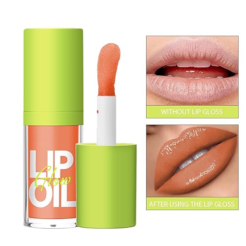 Miniatura 2 de Amorebelle Brillo labial voluminoso, aceite hidratante no pegajoso con ácido hialurónico, brillo labial de aceite graso con hidratación sin peso,