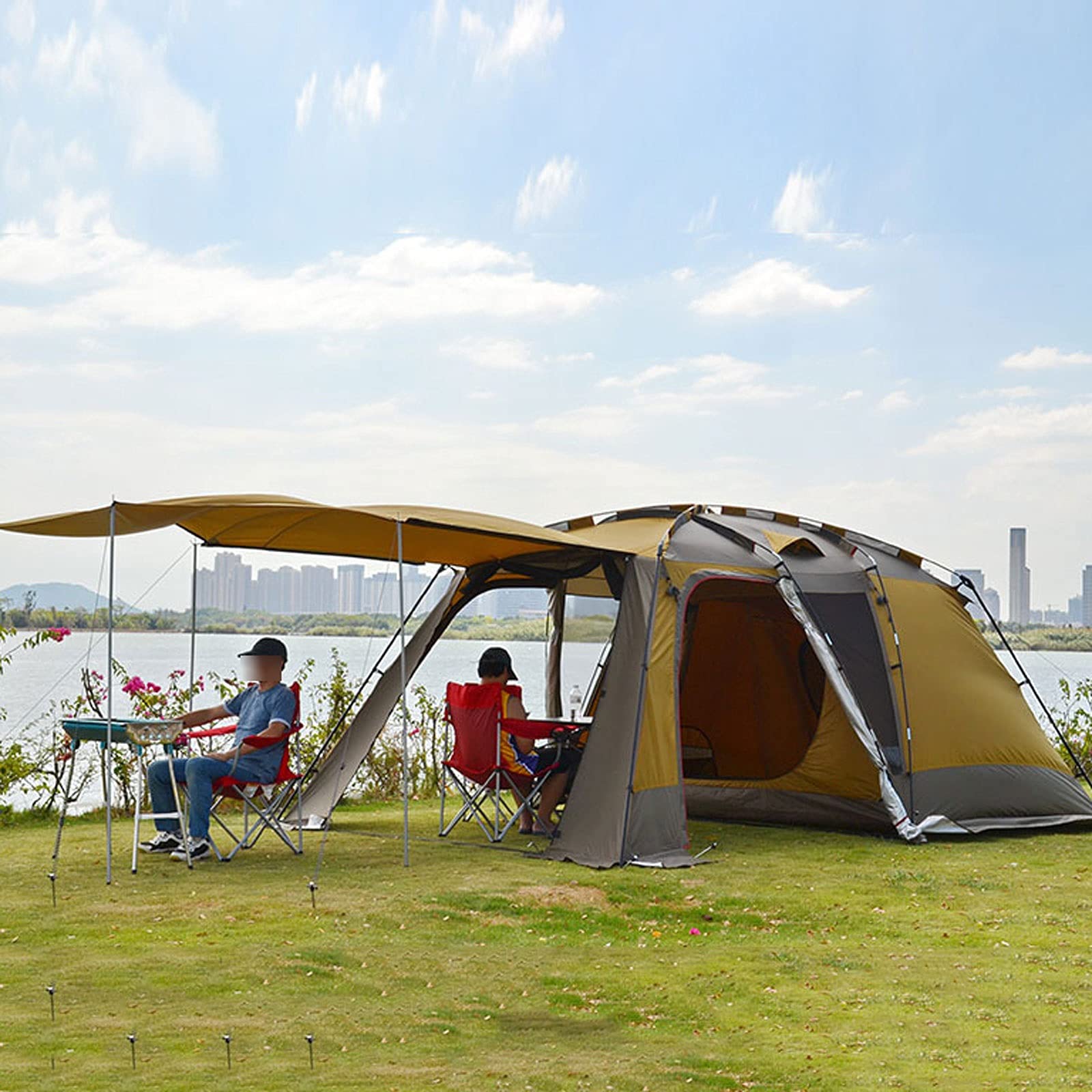 zelten deluxe Zelt Familienzelt, Zelt, Zelt mit separatem Wohn- und Schlafbereich, leicht zu bestellen, 5-8 Person Zelt Camping Zelte Sport & Freizeit Französisches Zweimannzelt Khaki gebraucht baldachine-und-spielzelte Wähle Deine Farbe:Fork red